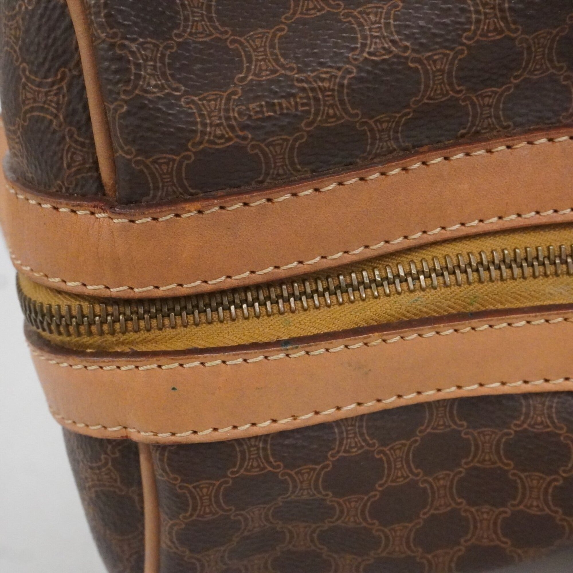 Celine Brown Pvc Boston Bag (Pre-Owned)