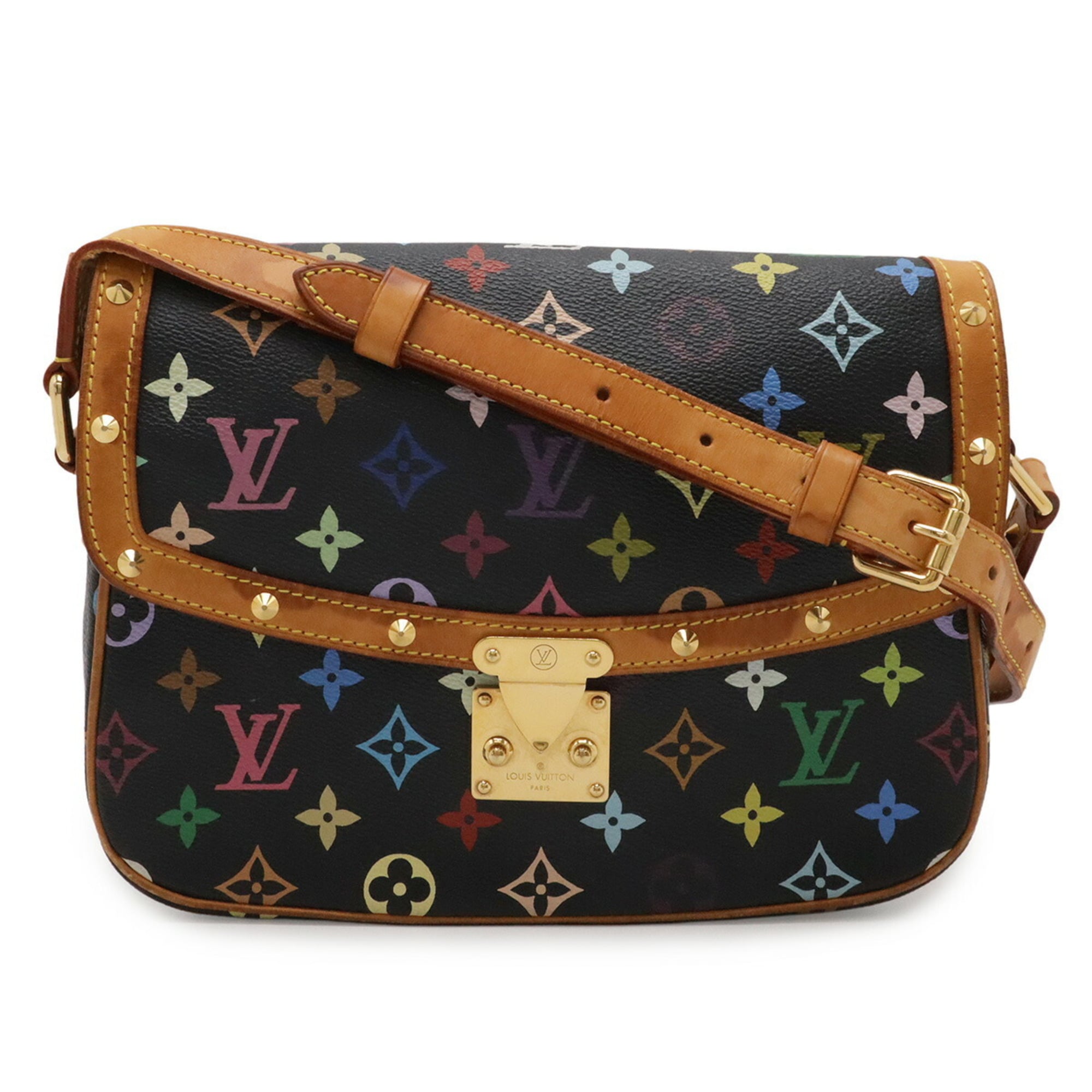 Louis Vuitton Noir Monogram Canvas Pvc Coated Canvas Pochette Shoulder Bag (Pre-Owned)