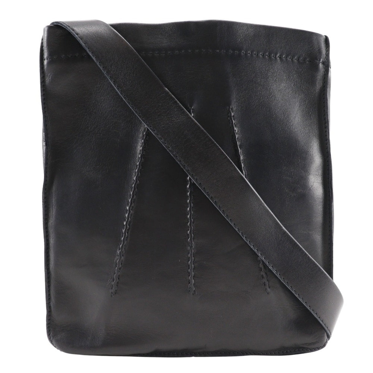 Hermes Black Leather Shoulder Bag (Pre-Owned)