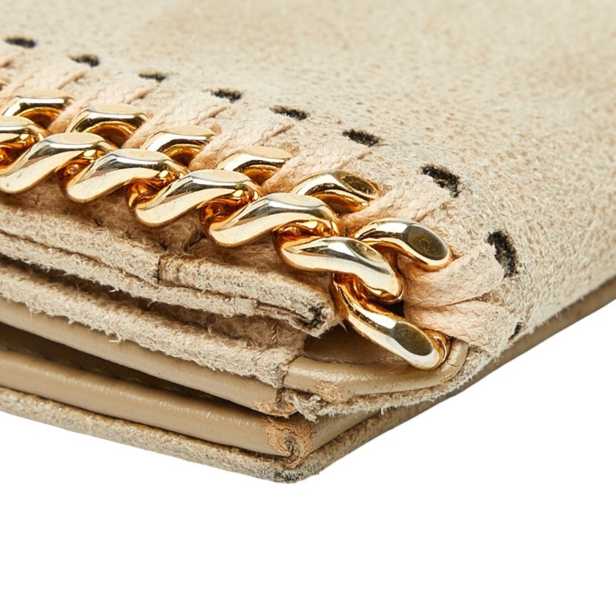Stella Mccartney Beige Gold Polyester Wallet (Bi-Fold) (Pre-Owned)