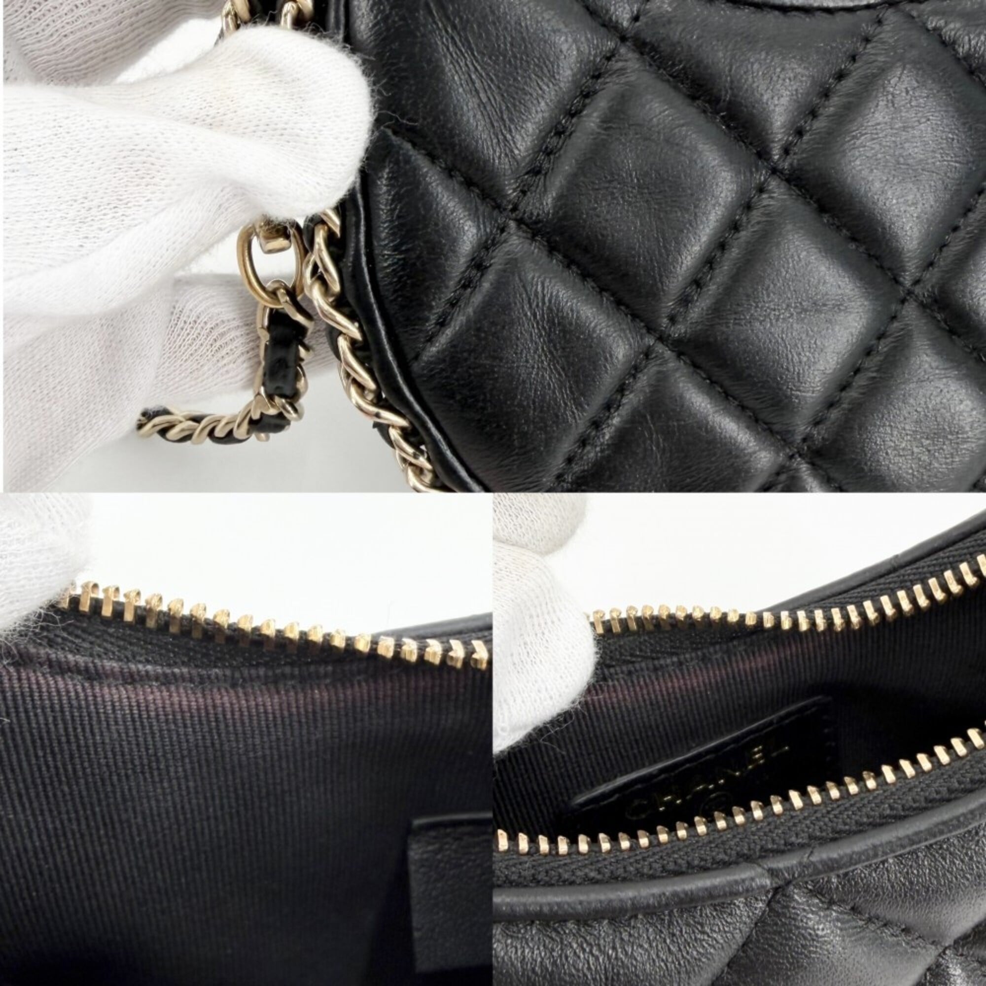 Chanel Black Leather Shoulder Bag (Pre-Owned)