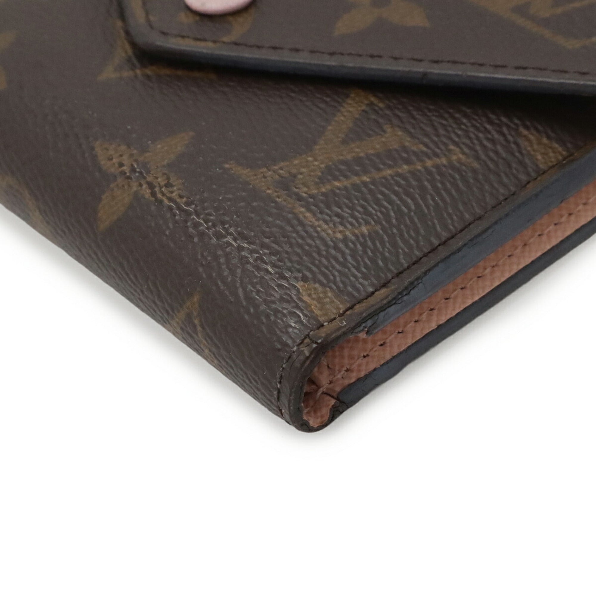 Louis Vuitton Monogram Pink Rose Ballerine White Monogram Wallet (Tri-Fold) (Pre-Owned)