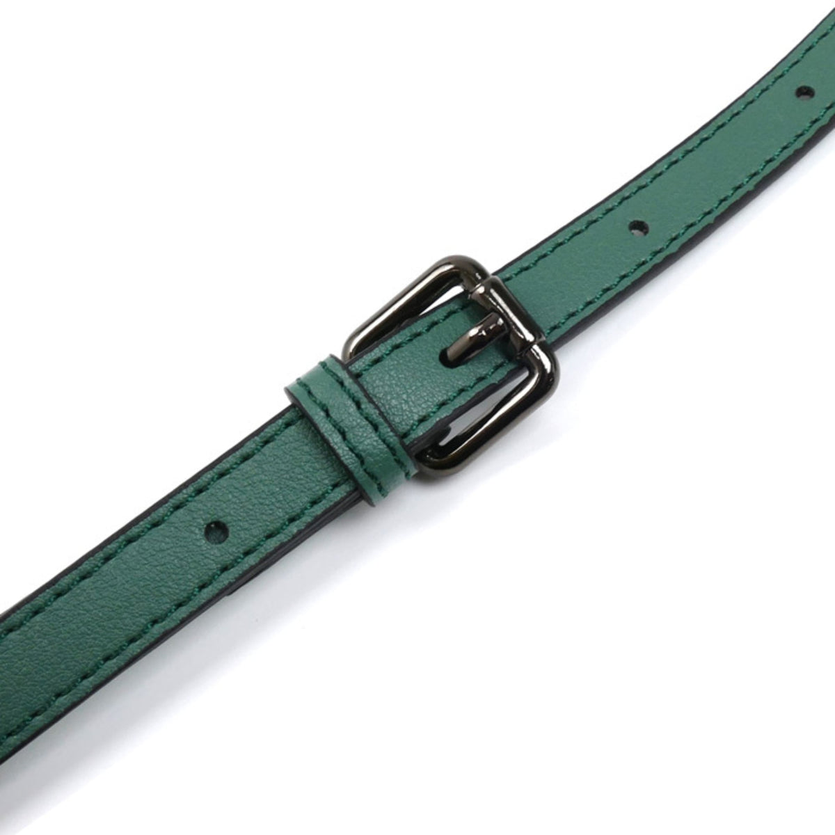 Longchamp Le Pliage Green Leather Shoulder Bag (Pre-Owned)