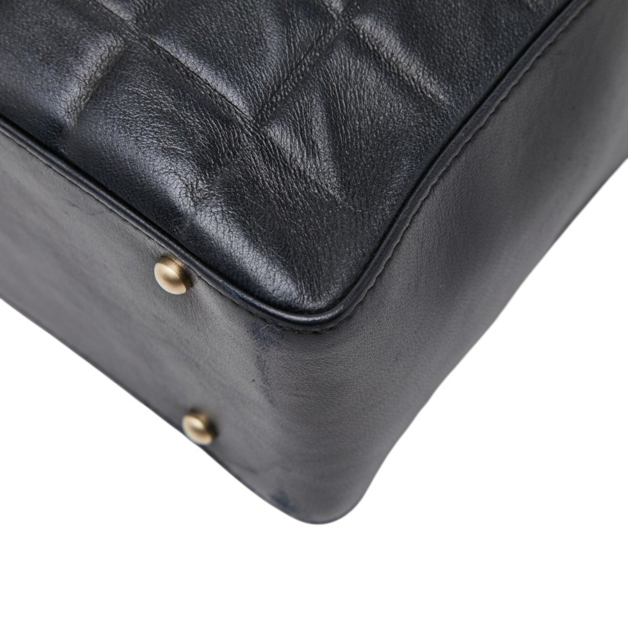 Chanel Black Leather Shoulder Bag Tote Bag (Pre-Owned)