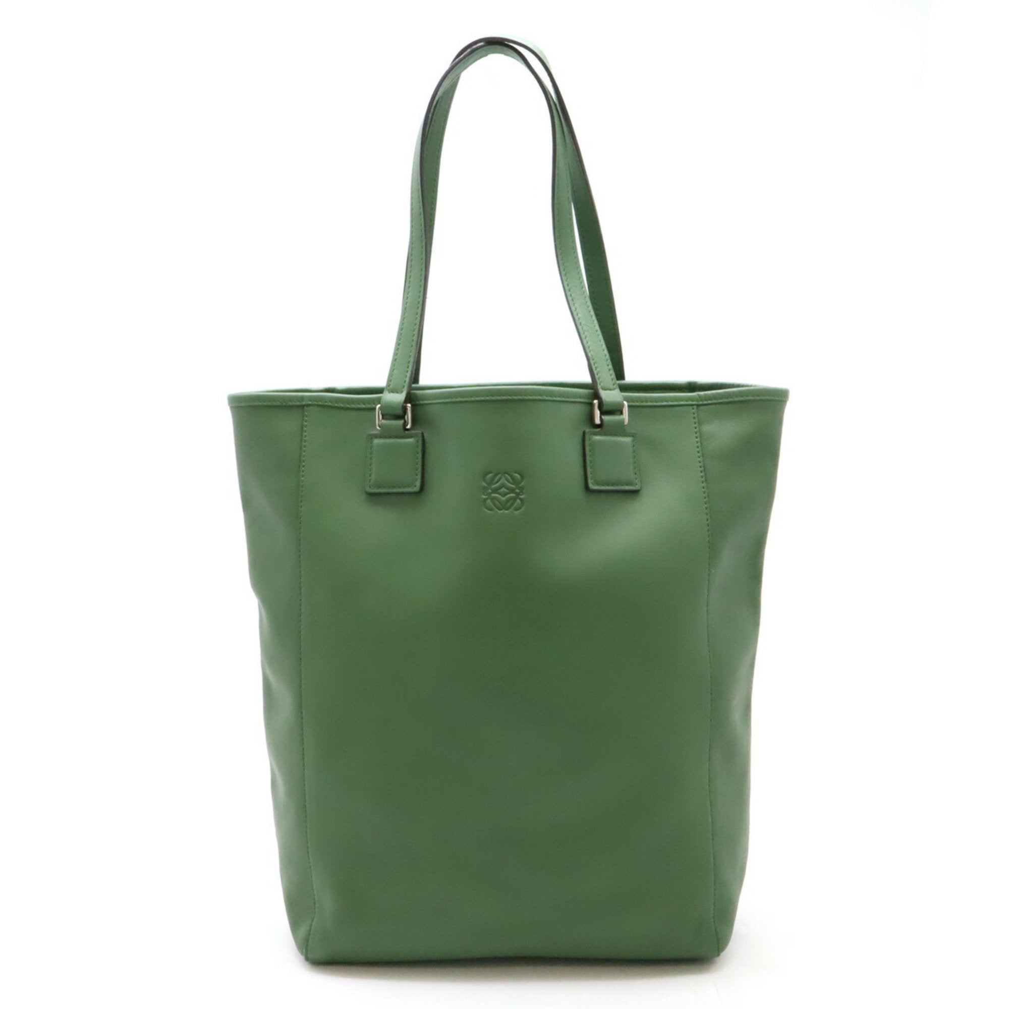 Loewe Green Leather Shoulder Bag Tote Bag (Pre-Owned)