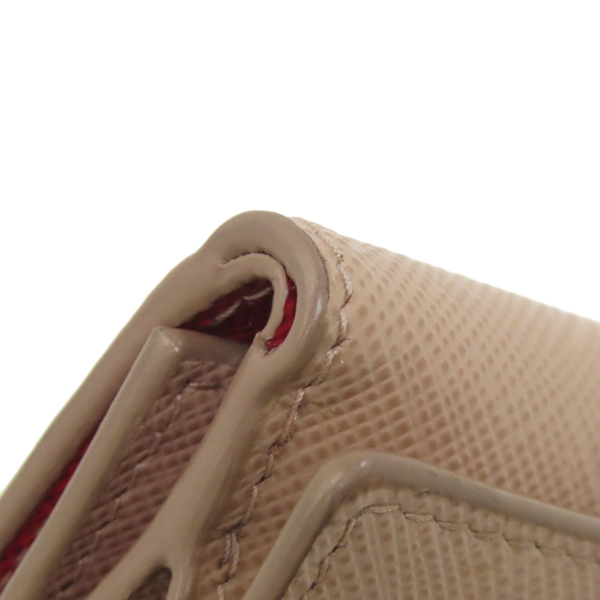 Prada Saffiano Beige Saffiano Wallet (Bi-Fold) (Pre-Owned)