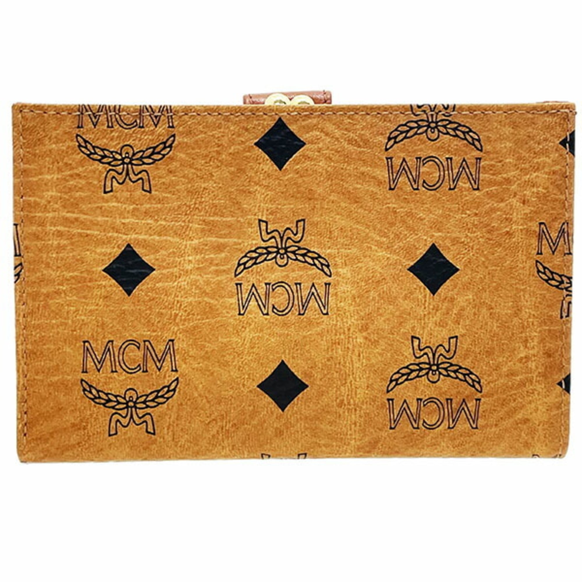 Mcm Brown Camel Pvc Wallet (Bi-Fold) (Pre-Owned)