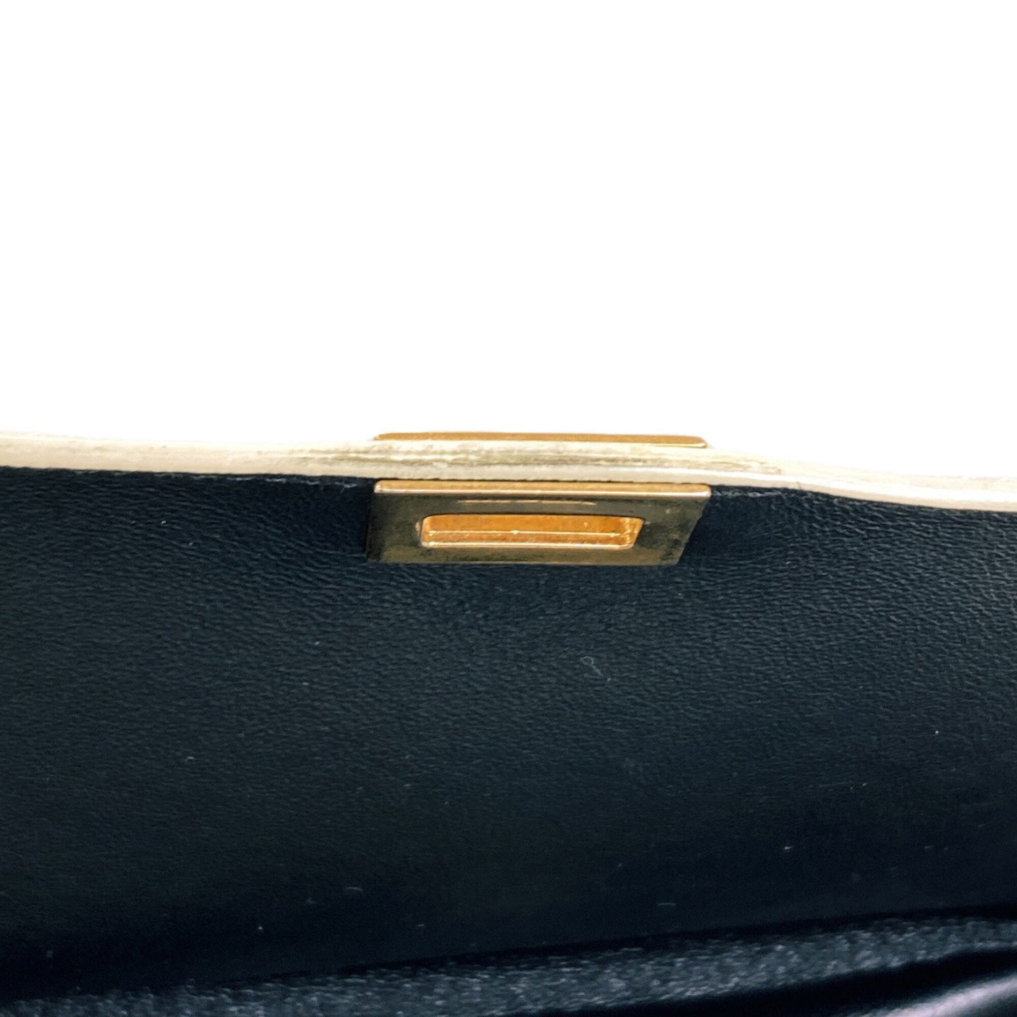 Celine Trapeze Black White Leather Handbag (Pre-Owned)