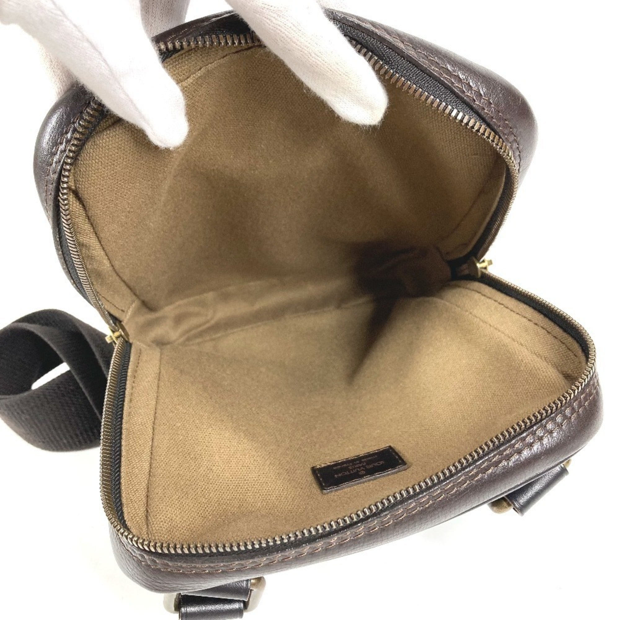 Louis Vuitton Brown Coffee Utah Leather Leather Pochette Shoulder Bag (Pre-Owned)