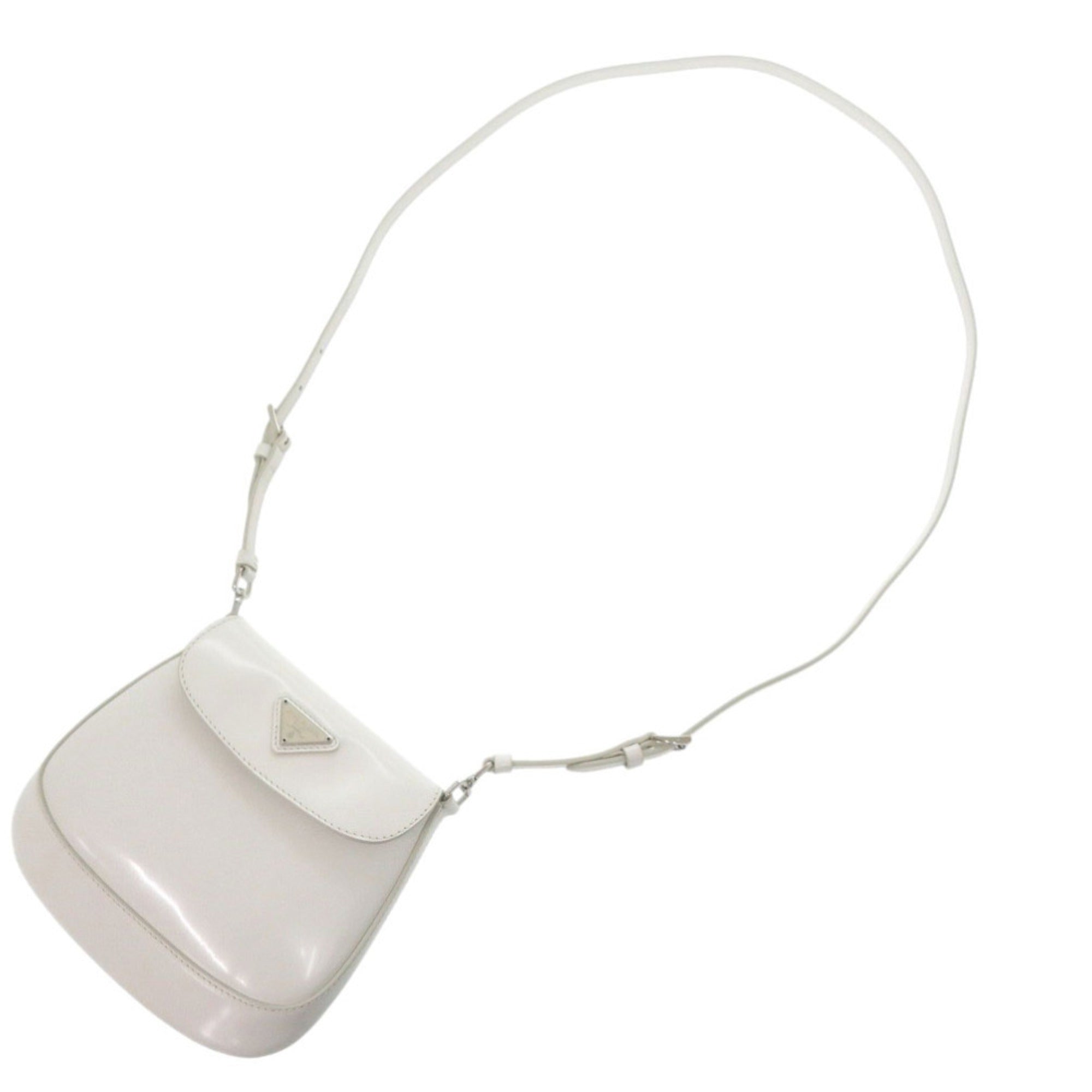Prada White Leather Shoulder Bag (Pre-Owned)