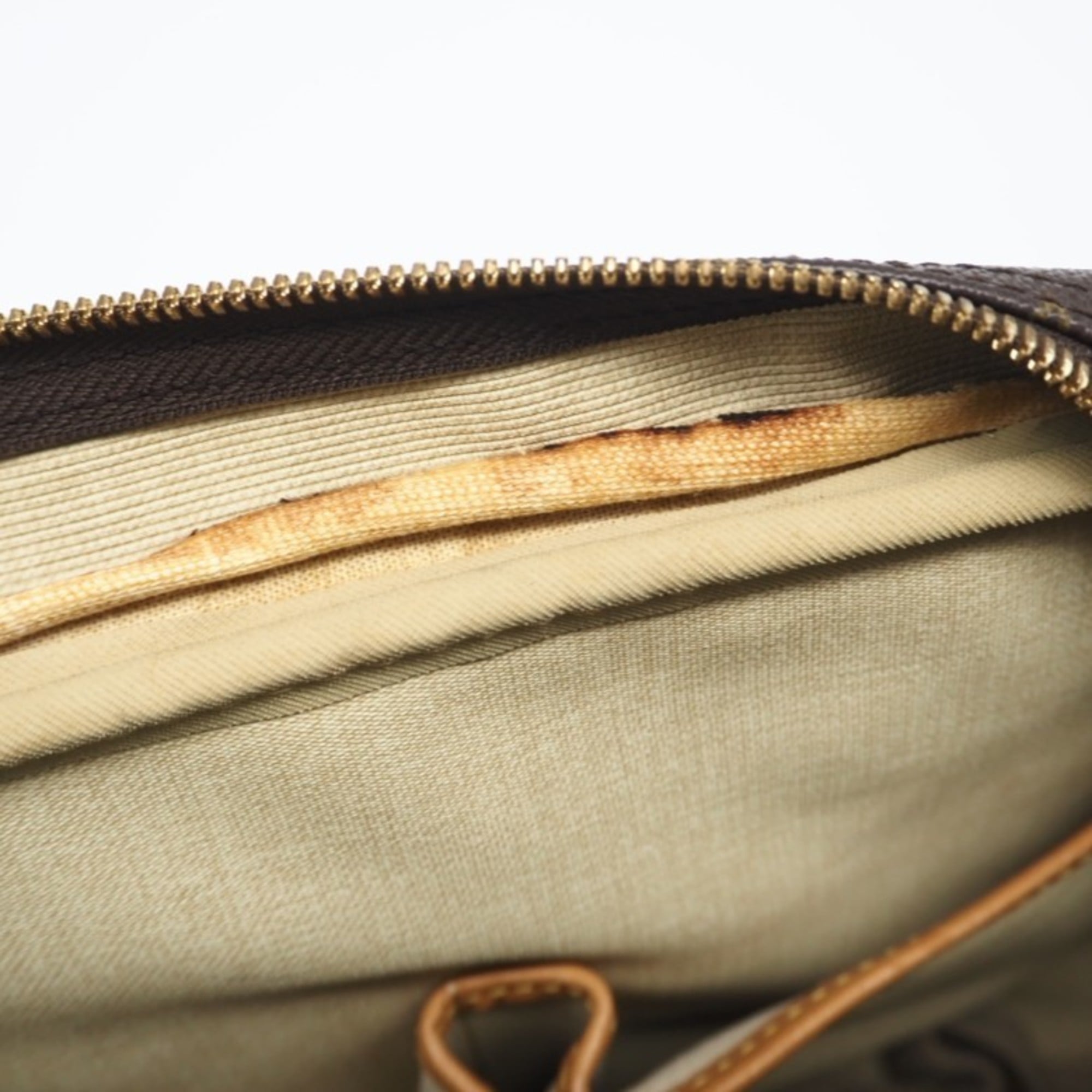 Louis Vuitton Brown Coated Canvas Leather Handbag (Pre-Owned)