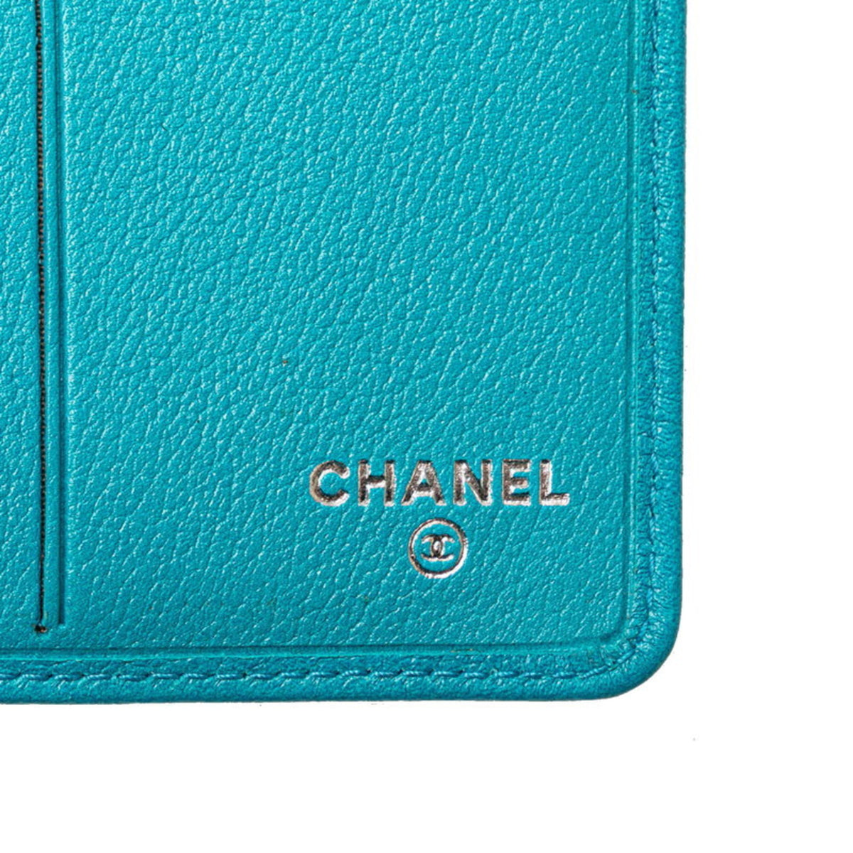 Chanel Light Blue Leather Wallet (Bi-Fold) (Pre-Owned)