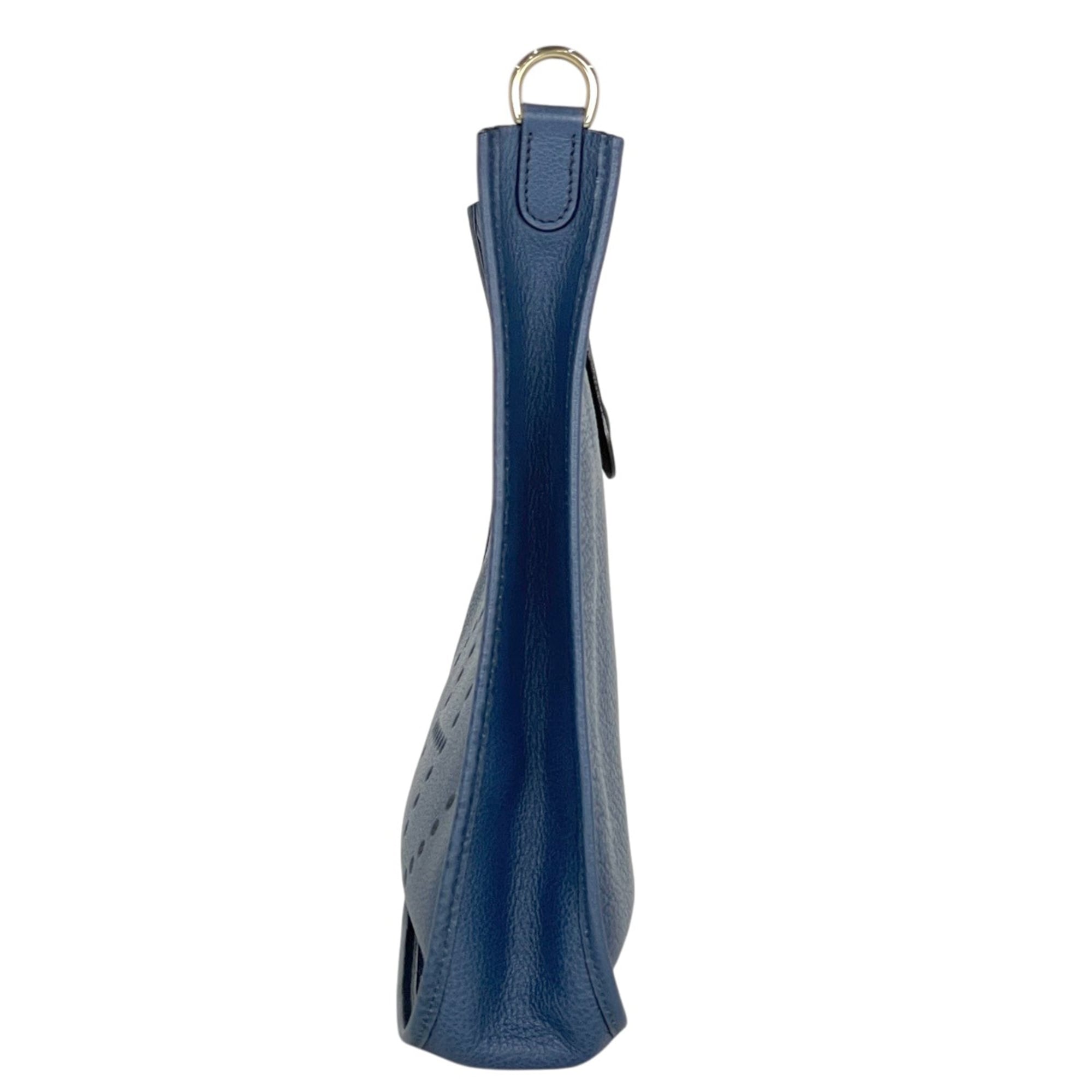 Hermes Evelyne Blue Leather Shoulder Bag (Pre-Owned)