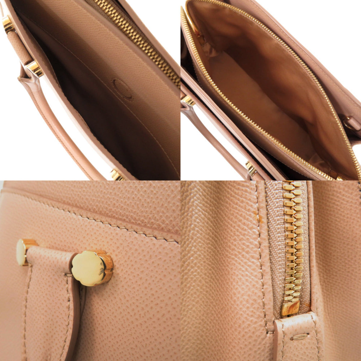 Salvatore Ferragamo Beige Leather Handbag Shoulder Bag (Pre-Owned)
