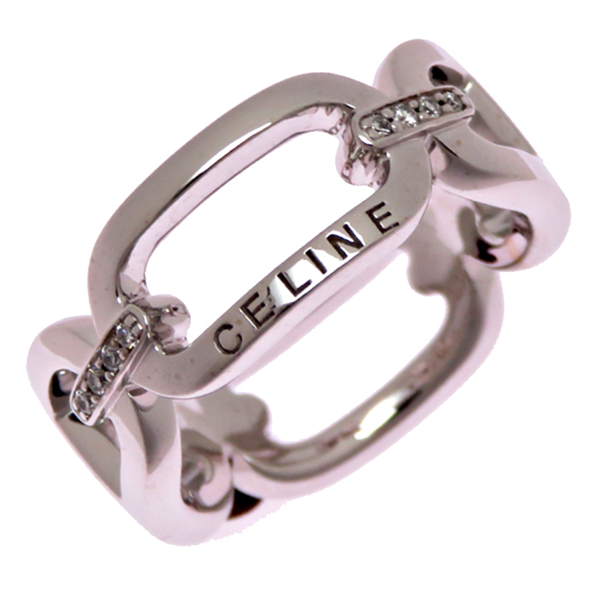 Celine White Gold (18K) Band Ring (Pre-Owned)