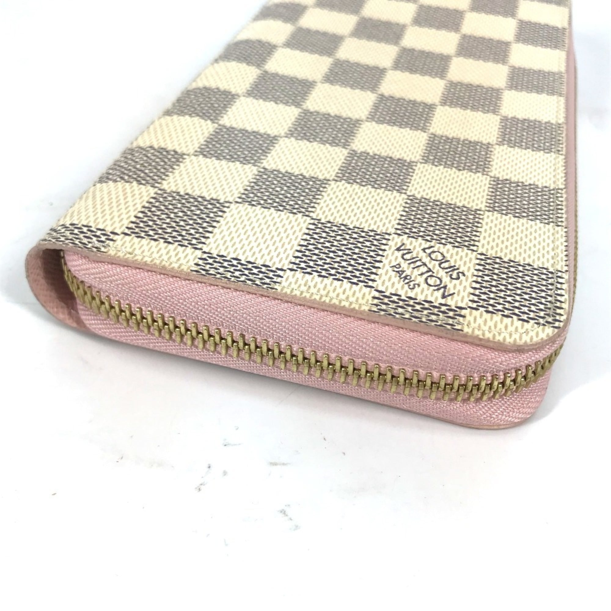 Louis Vuitton Damier Azur Damier Azur Rose Ballerine White Damier Azur Long Wallet (Bi-Fold) (Pre-Owned)