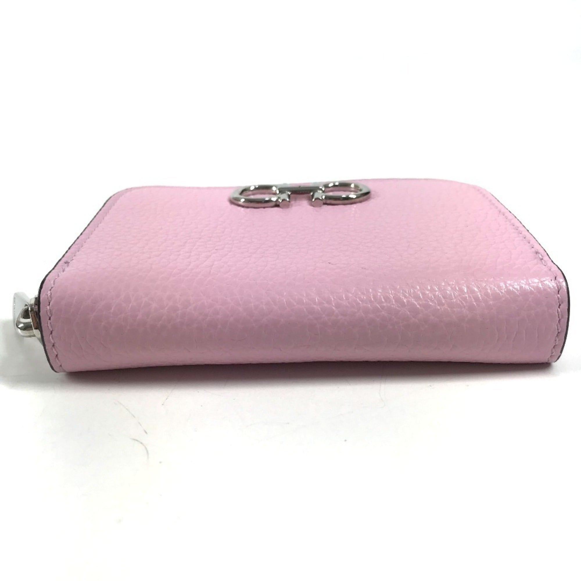 Salvatore Ferragamo Pink Leather Coin Purse/Coin Case (Pre-Owned)