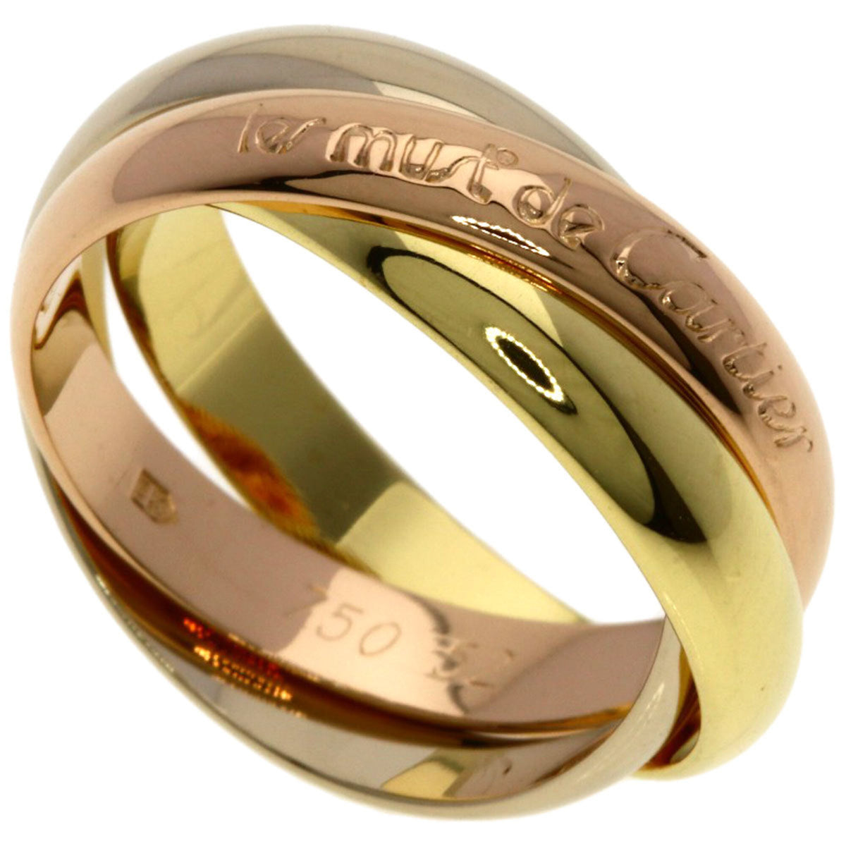 Cartier Trinity Yellow Gold (18K) Pink Gold (18K) White Gold (18K) Band Ring (Pre-Owned)