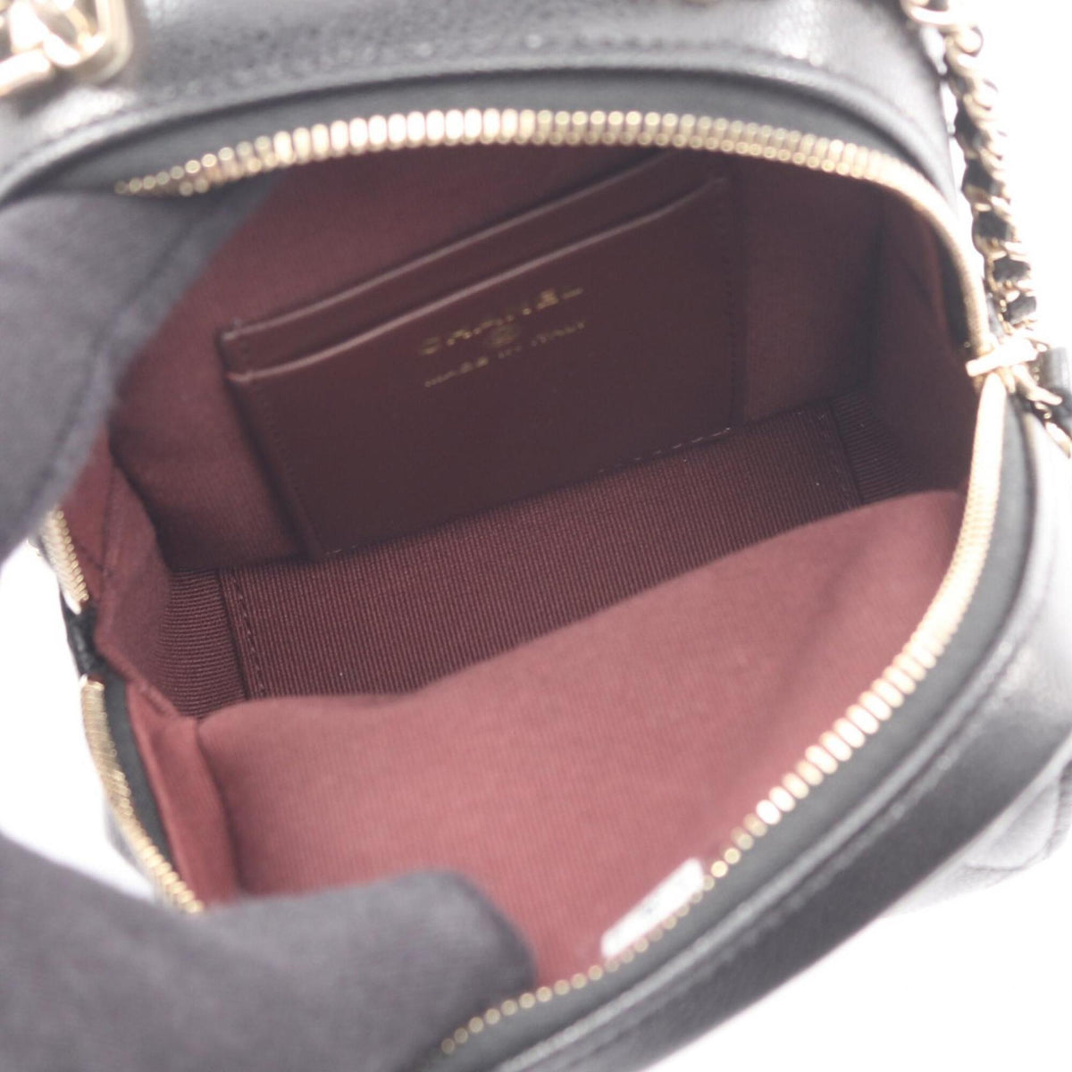 Chanel Black Grained Calfskin Backpack Handbag (Pre-Owned)