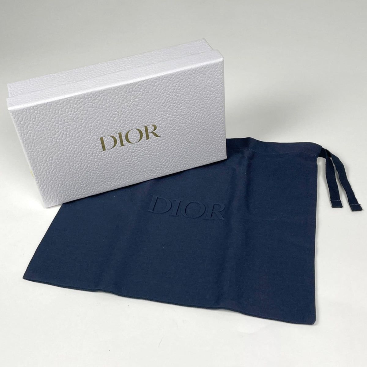 Christian Dior Black Cotton Leather Fabric Long Wallet (Bi-Fold) (Pre-Owned)