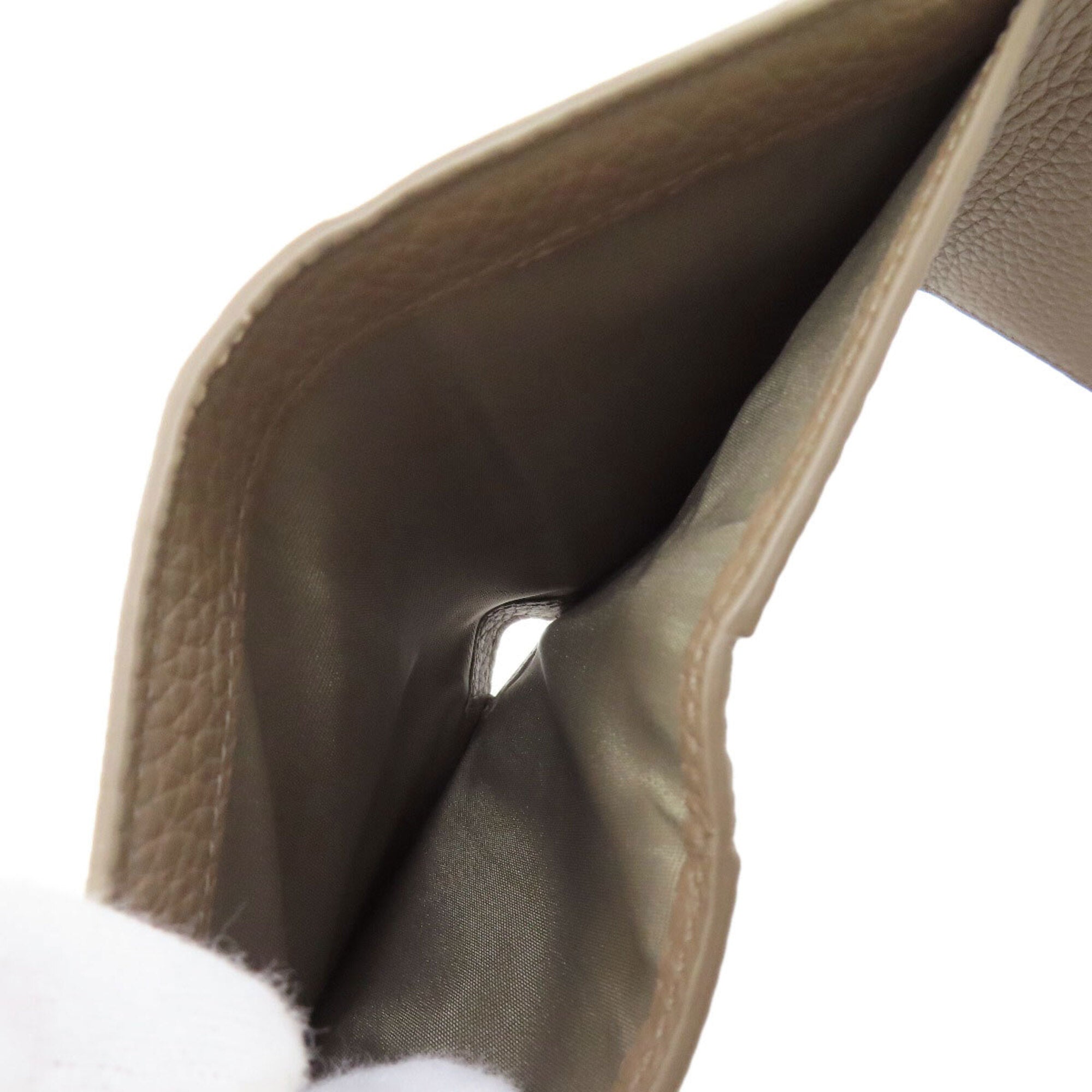 Bally Grayish Leather Wallet (Bi-Fold) (Pre-Owned)