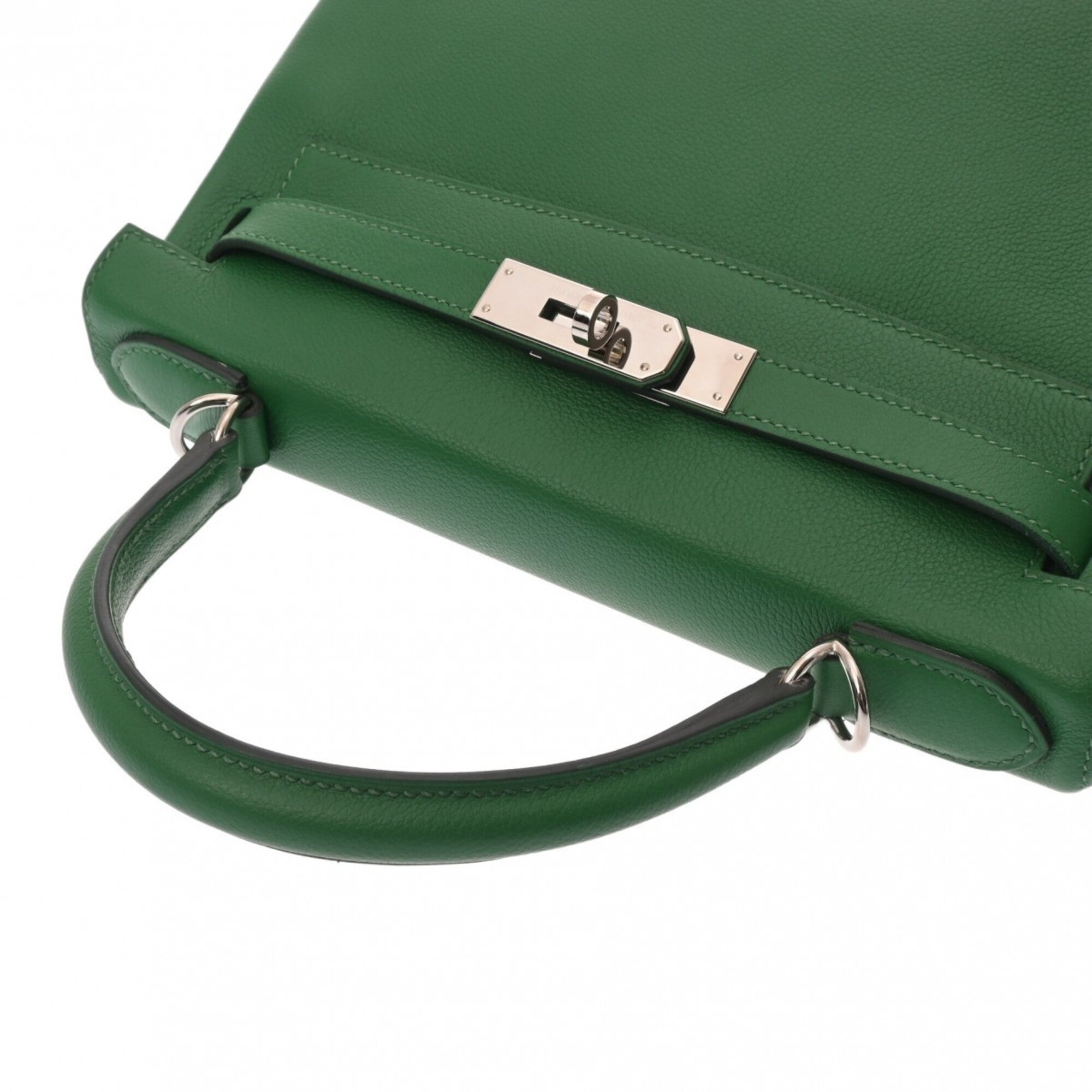 Hermes Bambou Evercalf Leather Handbag (Pre-Owned)