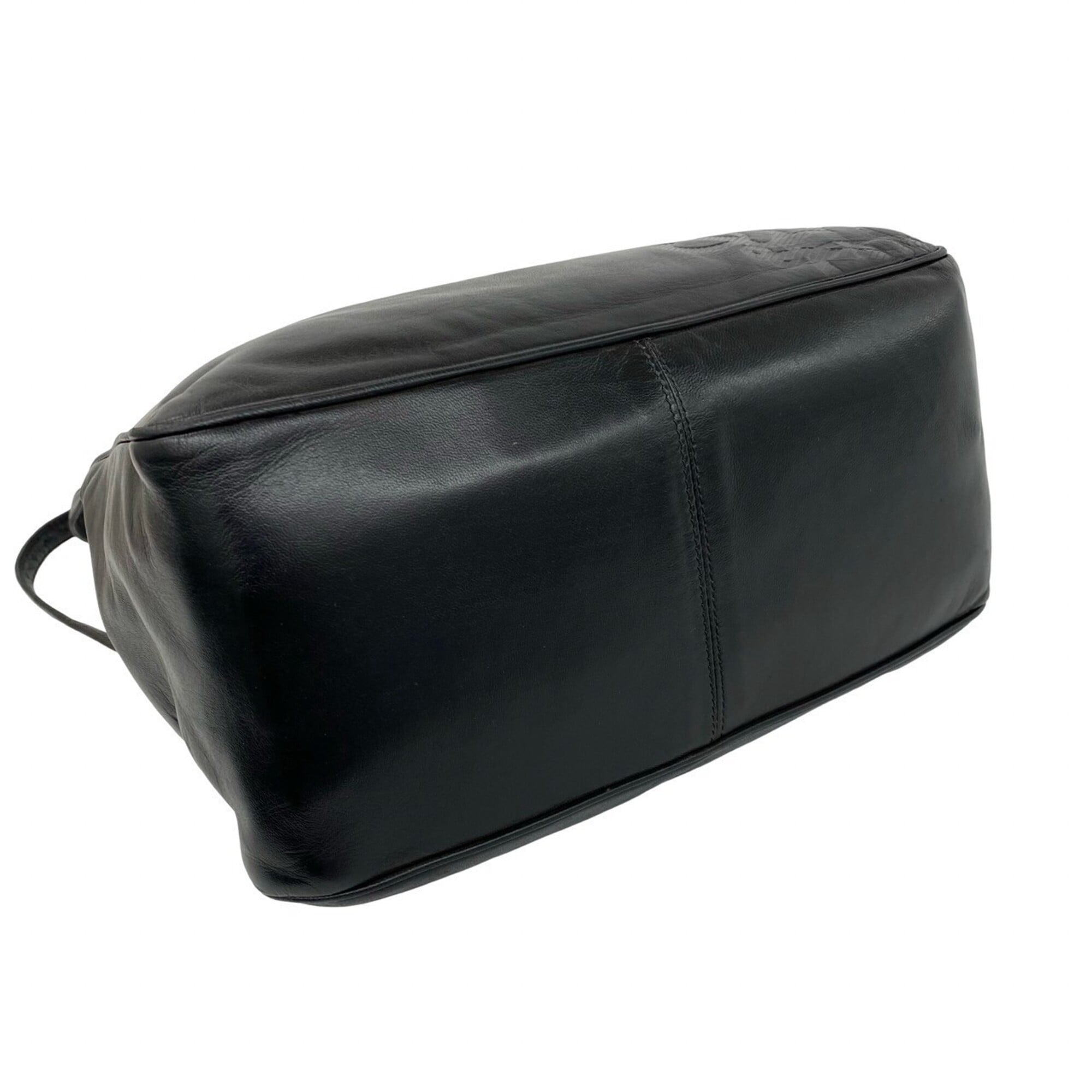 Loewe Black Leather Pochette Shoulder Bag Tote Bag (Pre-Owned)