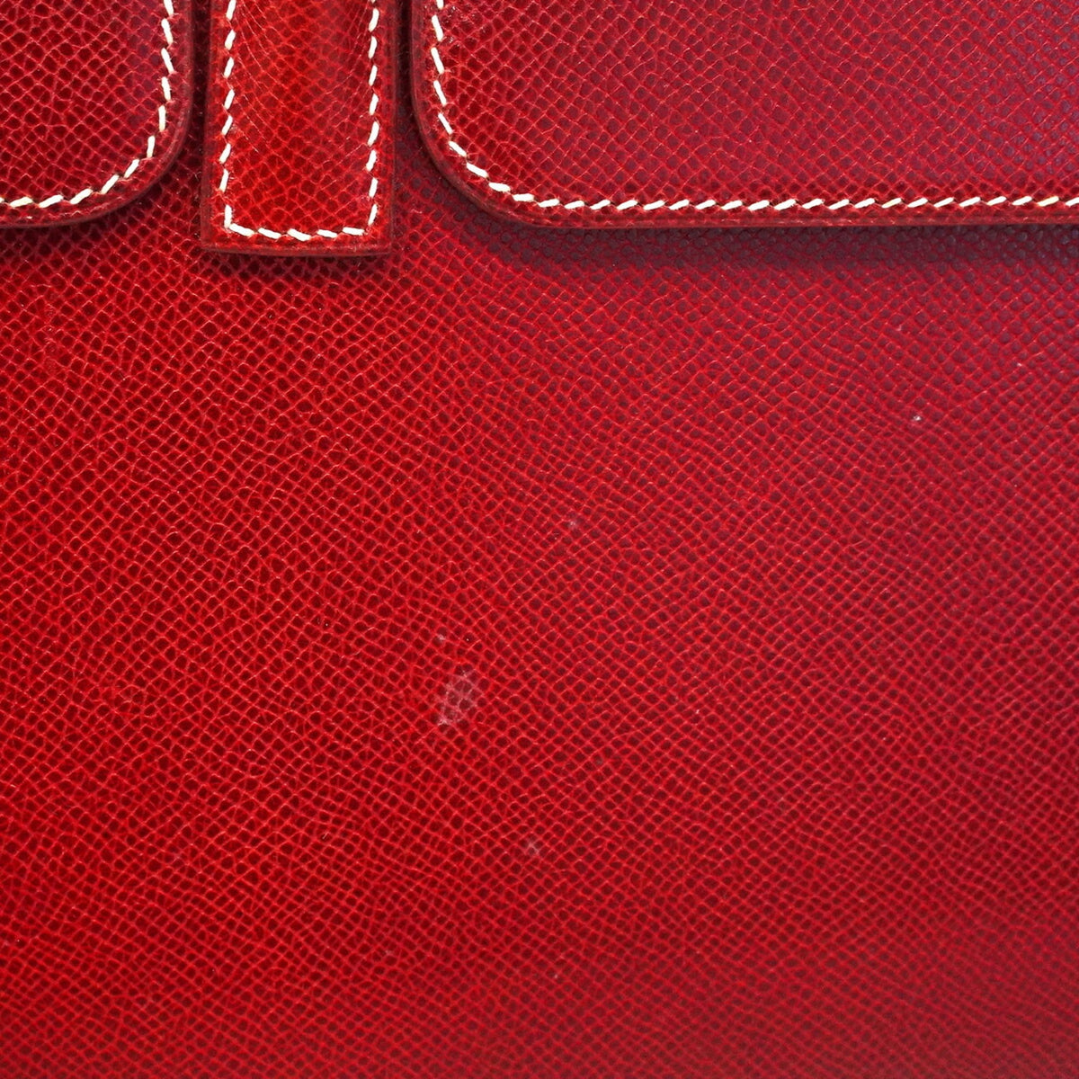 Hermes Rouge Casaque Courchevel Leather Handbag (Pre-Owned)