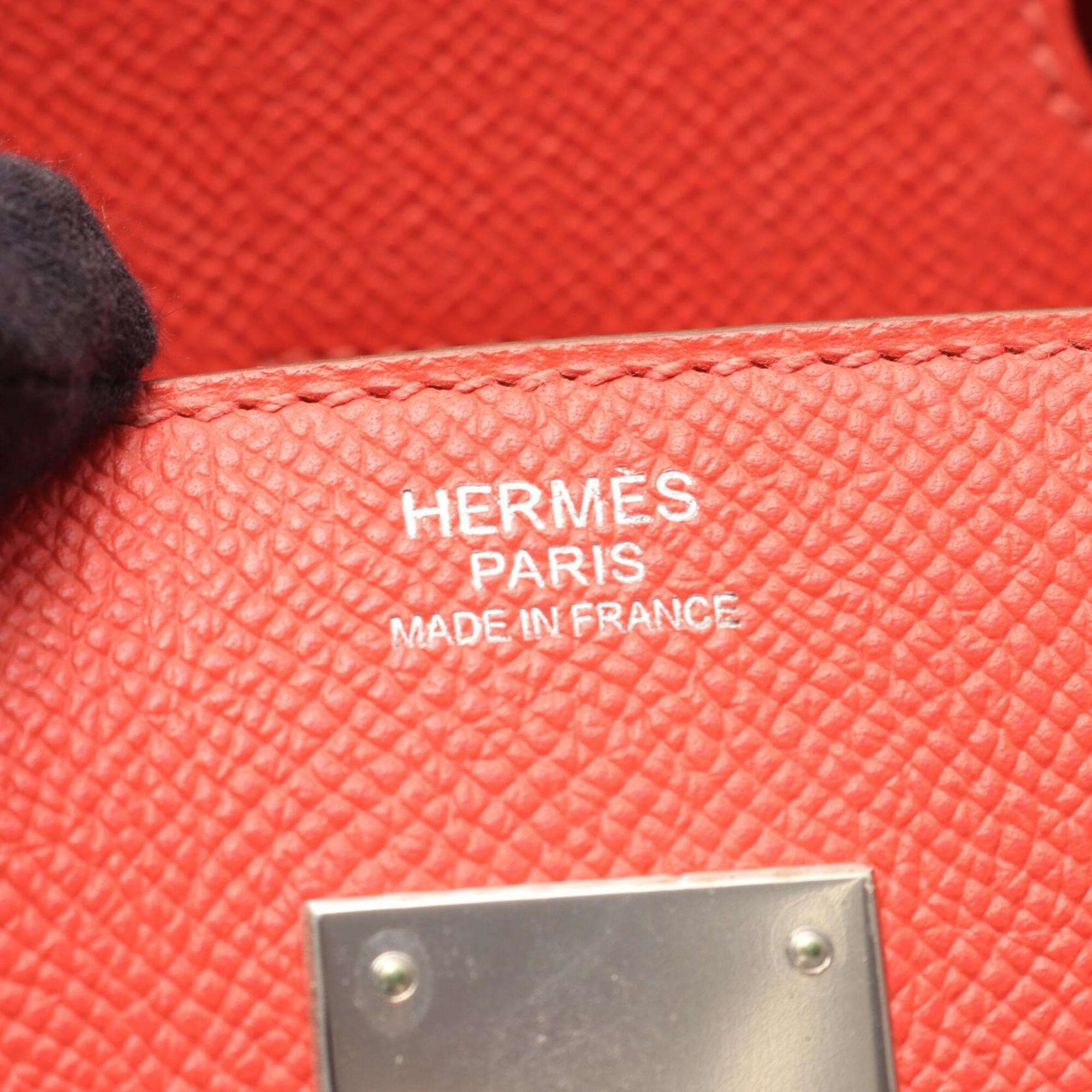 Hermes Red Color Rose Jaipur Epsom Leather Handbag (Pre-Owned)