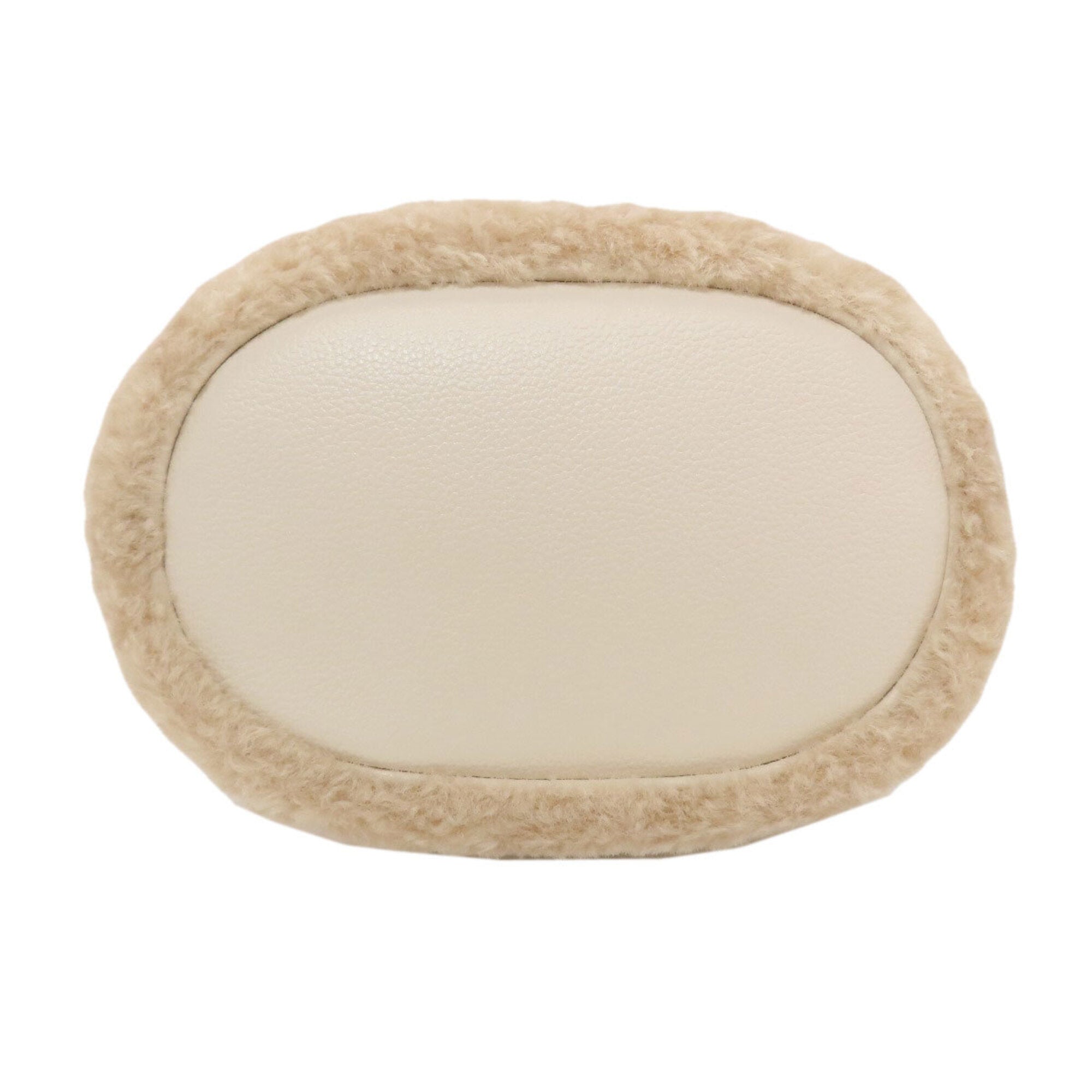 Kate Spade Beige Faux Fur Pouch Shoulder Bag (Pre-Owned)