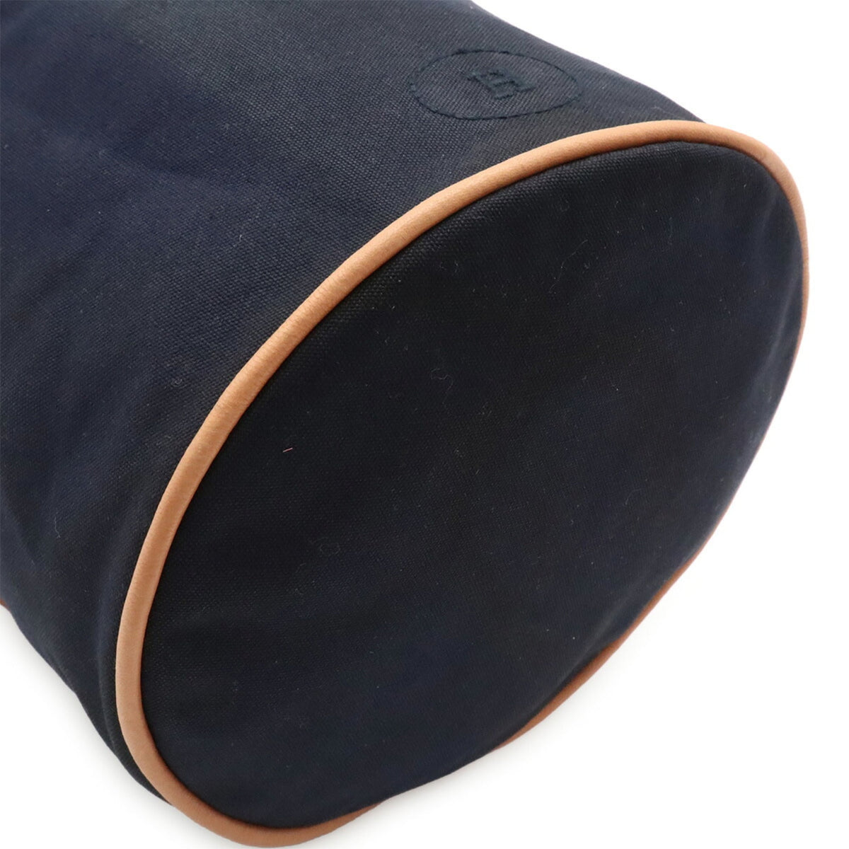 Hermes Navy Canvas Shoulder Bag (Pre-Owned)