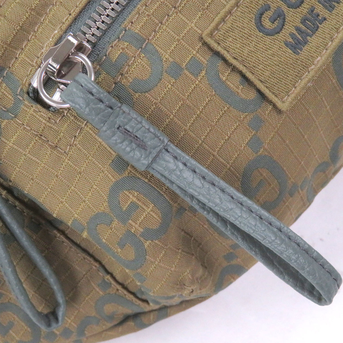 Gucci Khaki Nylon Sling Bag (Pre-Owned)