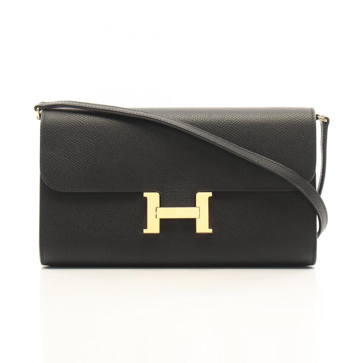 Hermes Black Epsom Leather Handbag Shoulder Bag (Pre-Owned)