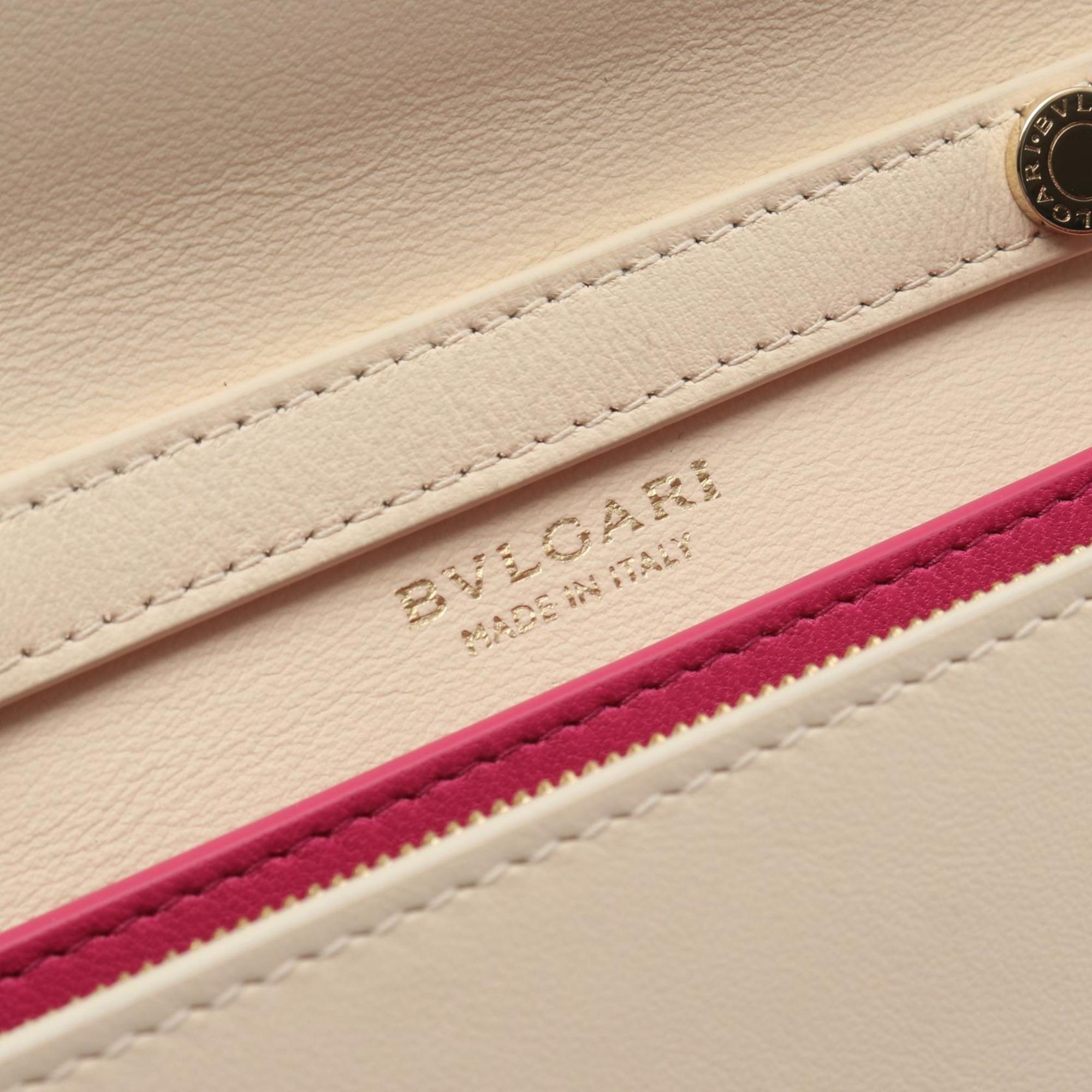 Bvlgari Ivory Leather Handbag Shoulder Bag (Pre-Owned)