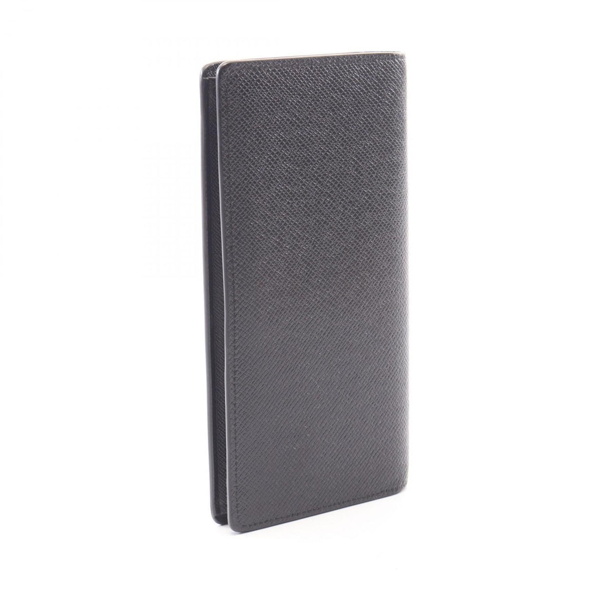 Louis Vuitton Black Leather Long Wallet (Bi-Fold) (Pre-Owned)