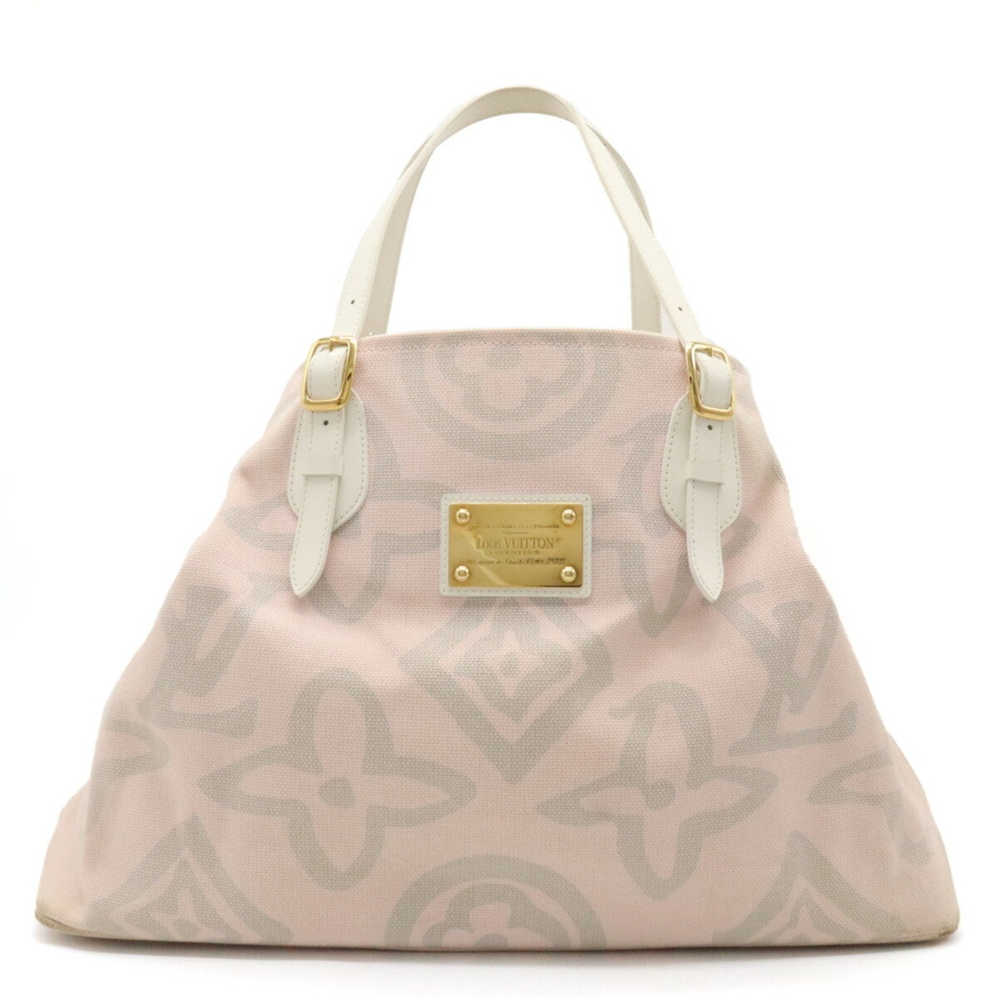 Louis Vuitton Rose Canvas Leather Shoulder Bag Tote Bag (Pre-Owned)