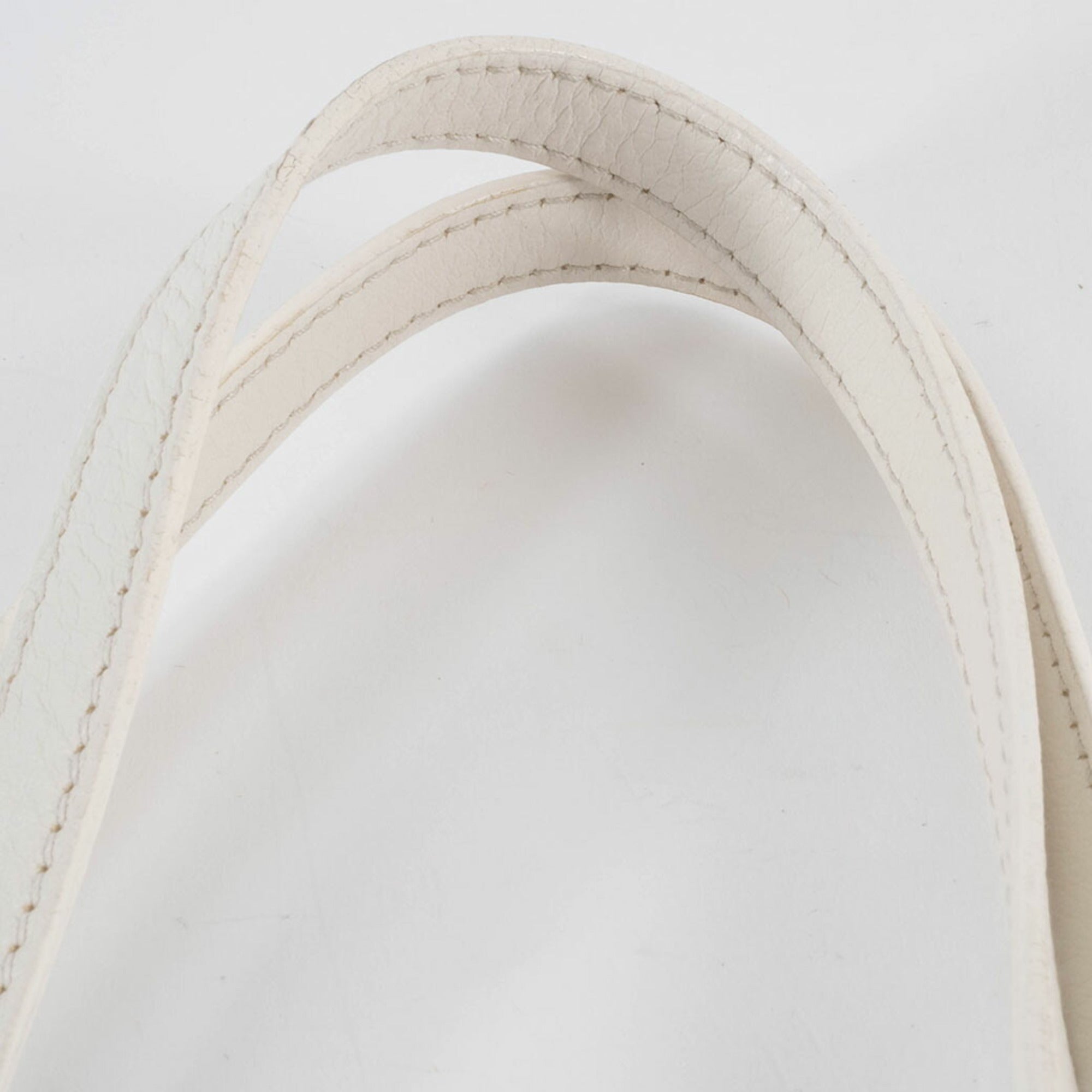 Balenciaga White Leather Shoulder Bag Tote Bag (Pre-Owned)