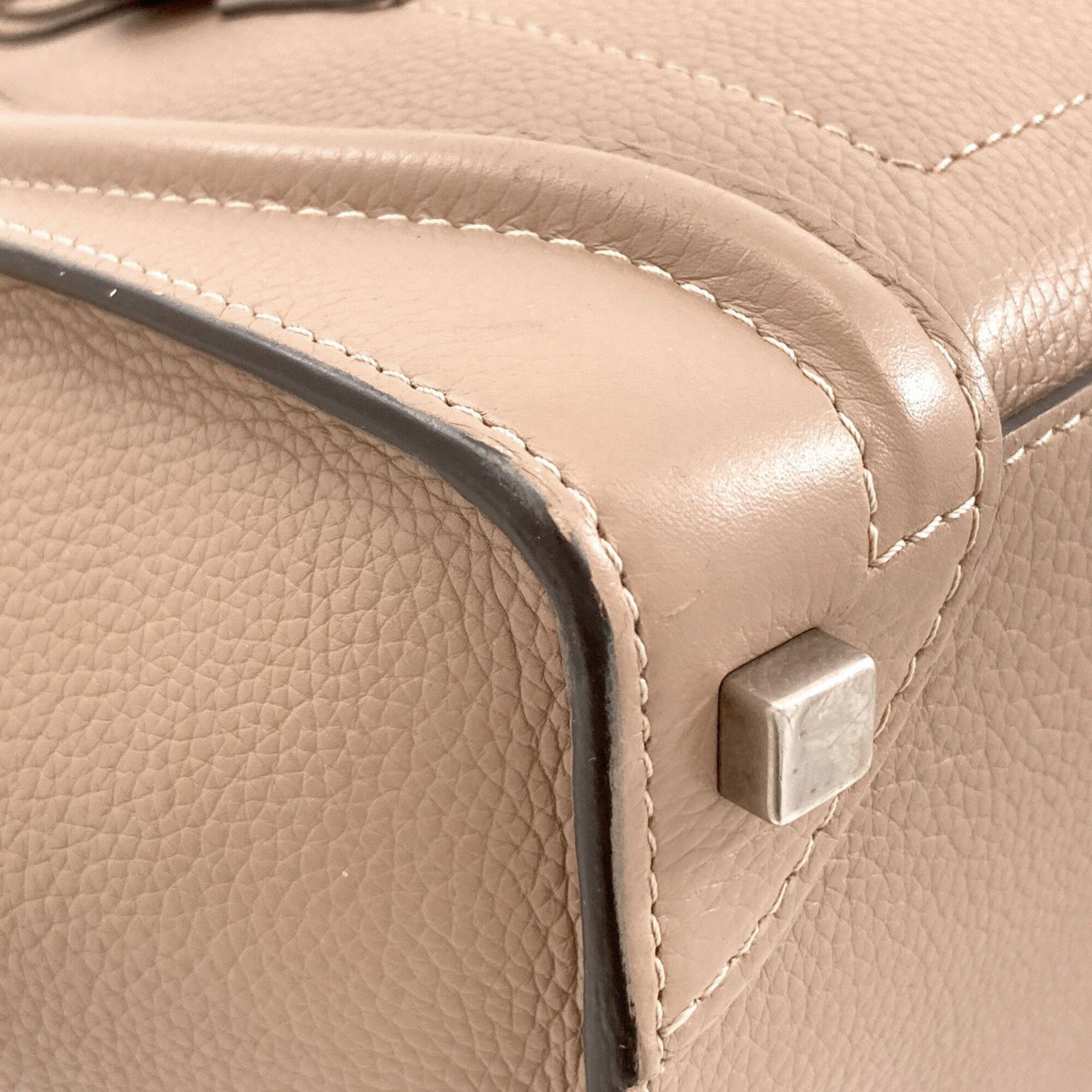Celine Beige Leather Tote Bag (Pre-Owned)