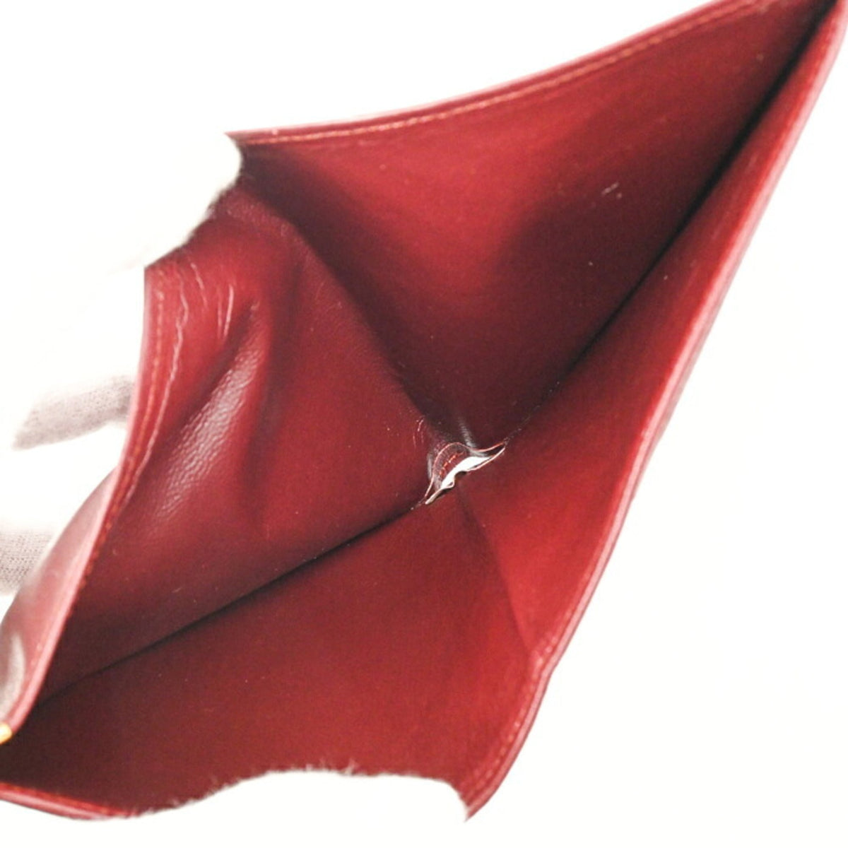 Cartier Must Bordeaux Leather Wallet (Bi-Fold) (Pre-Owned)