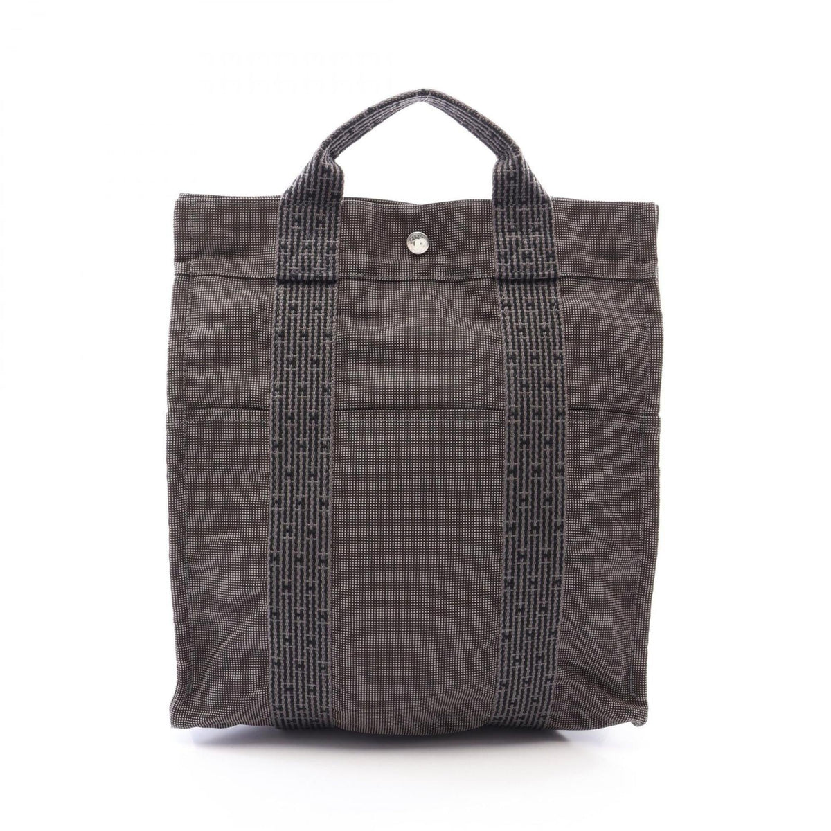 Hermes Gray Nylon Canvas Backpack (Pre-Owned)