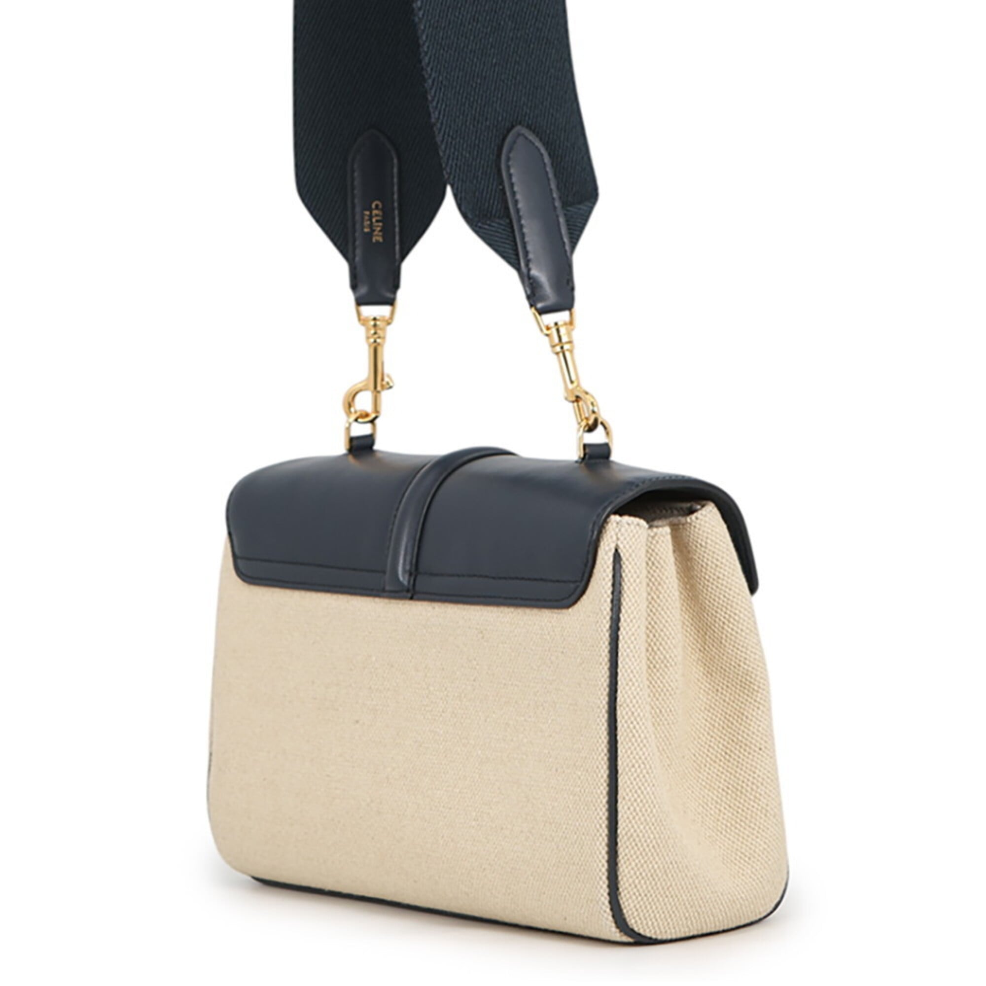 Celine Navy Raffia Handbag Shoulder Bag (Pre-Owned)