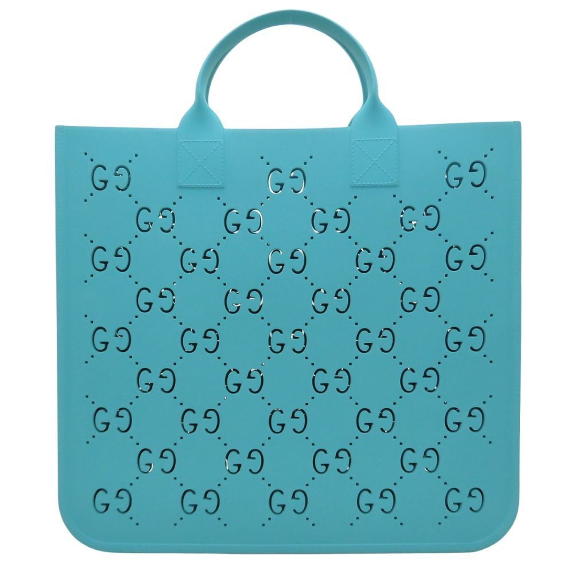 Gucci Light Blue Rubber Tote Bag (Pre-Owned)