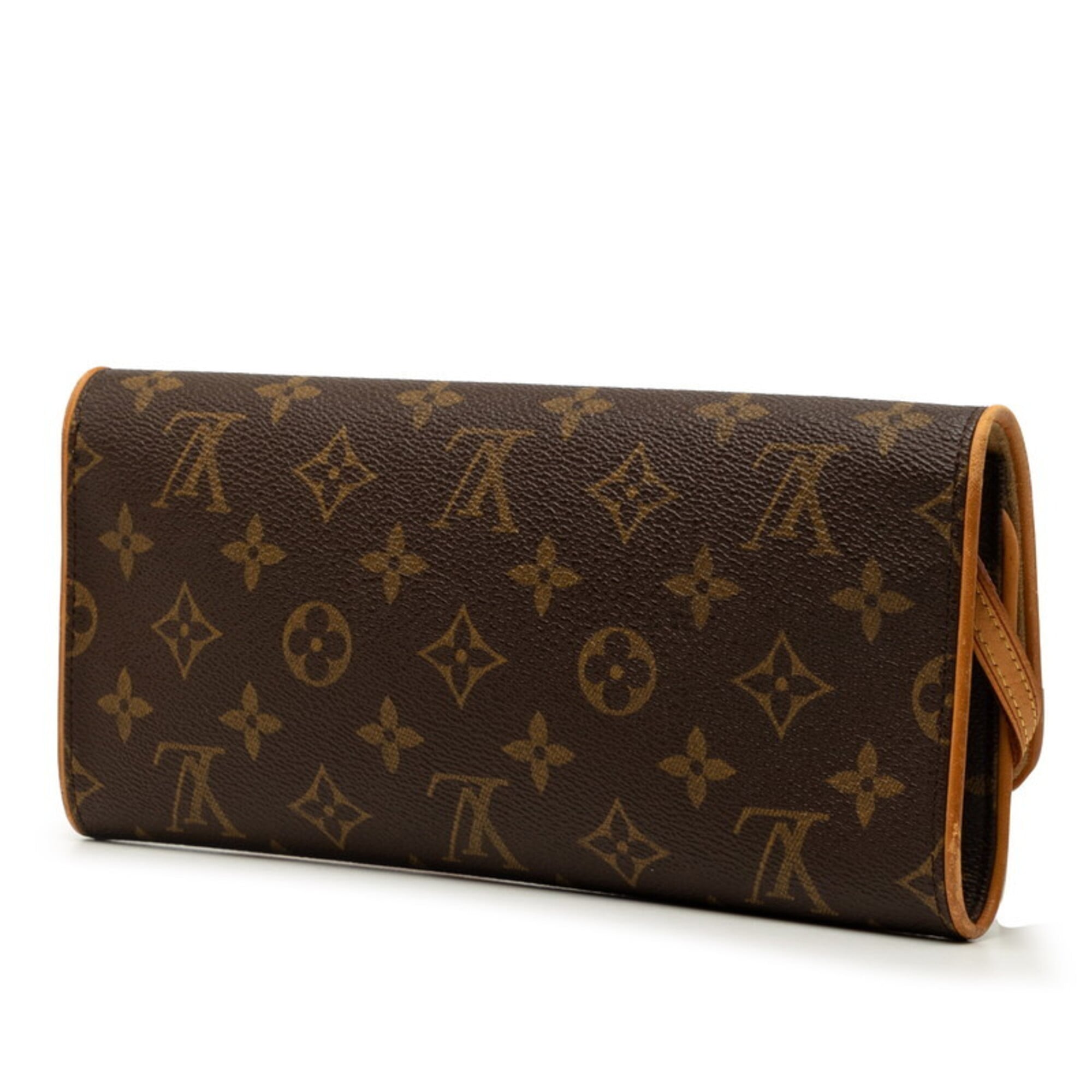 Louis Vuitton Brown Pvc Leather Pochette Shoulder Bag (Pre-Owned)
