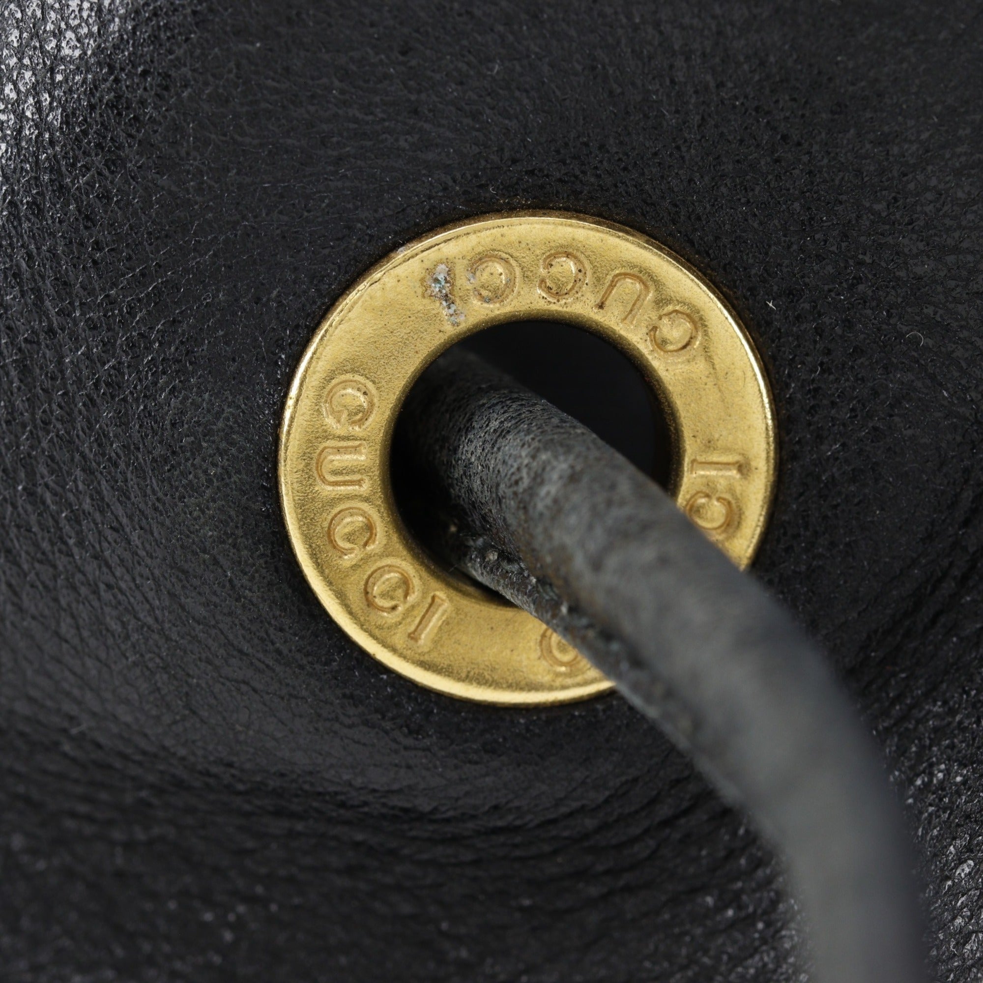 Gucci Black Bamboo Leather Backpack (Pre-Owned)