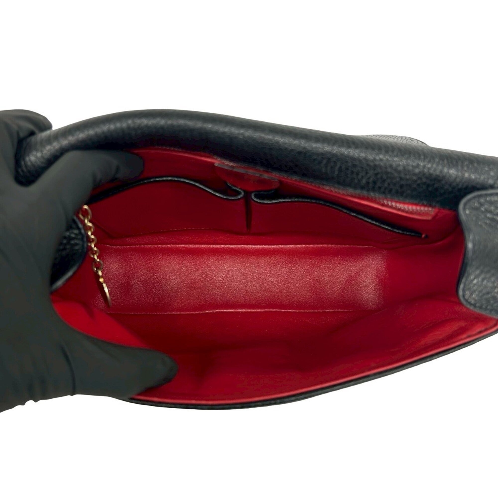 Celine Black Leather Pochette Shoulder Bag (Pre-Owned)