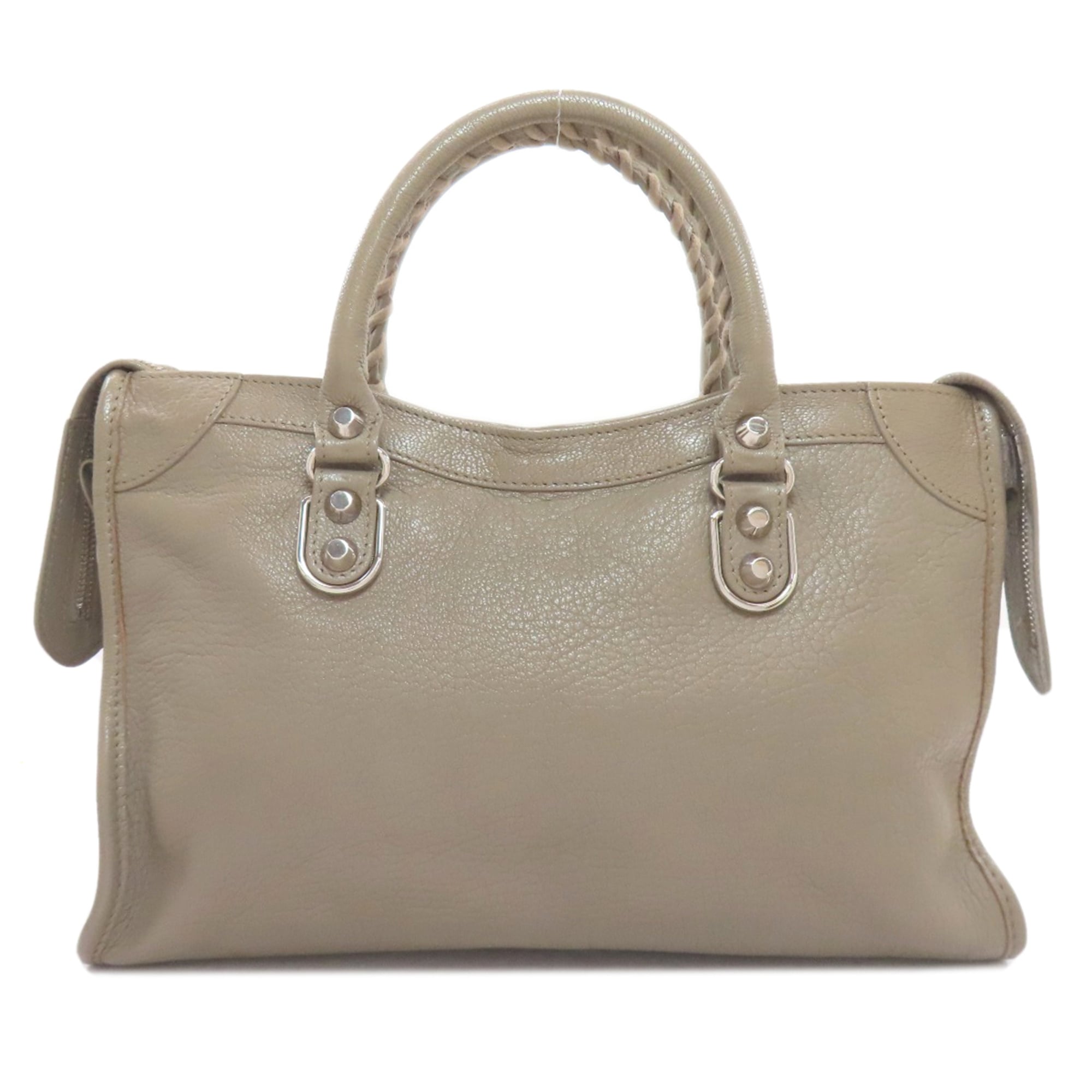 Balenciaga Gray Leather Handbag (Pre-Owned)