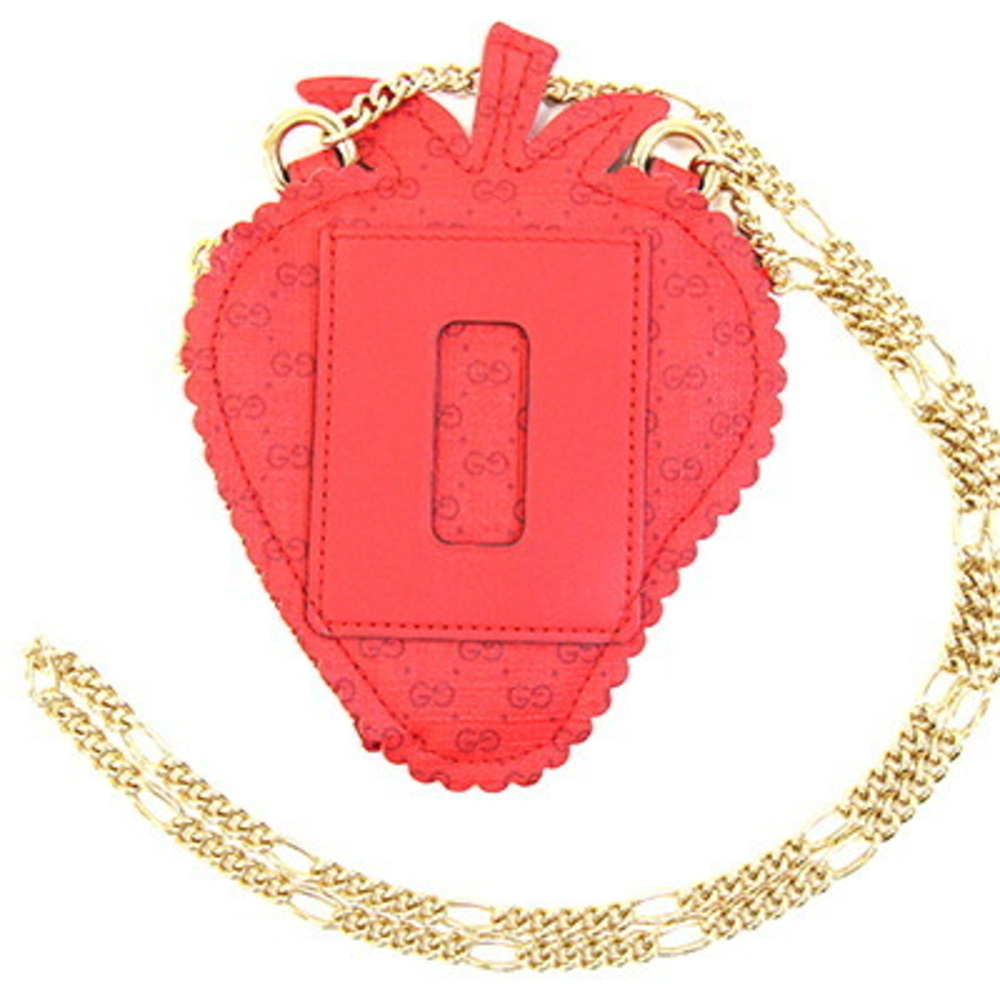 Gucci Gg Supreme Red Color Pvc Leather Coin Purse/Coin Case (Pre-Owned)