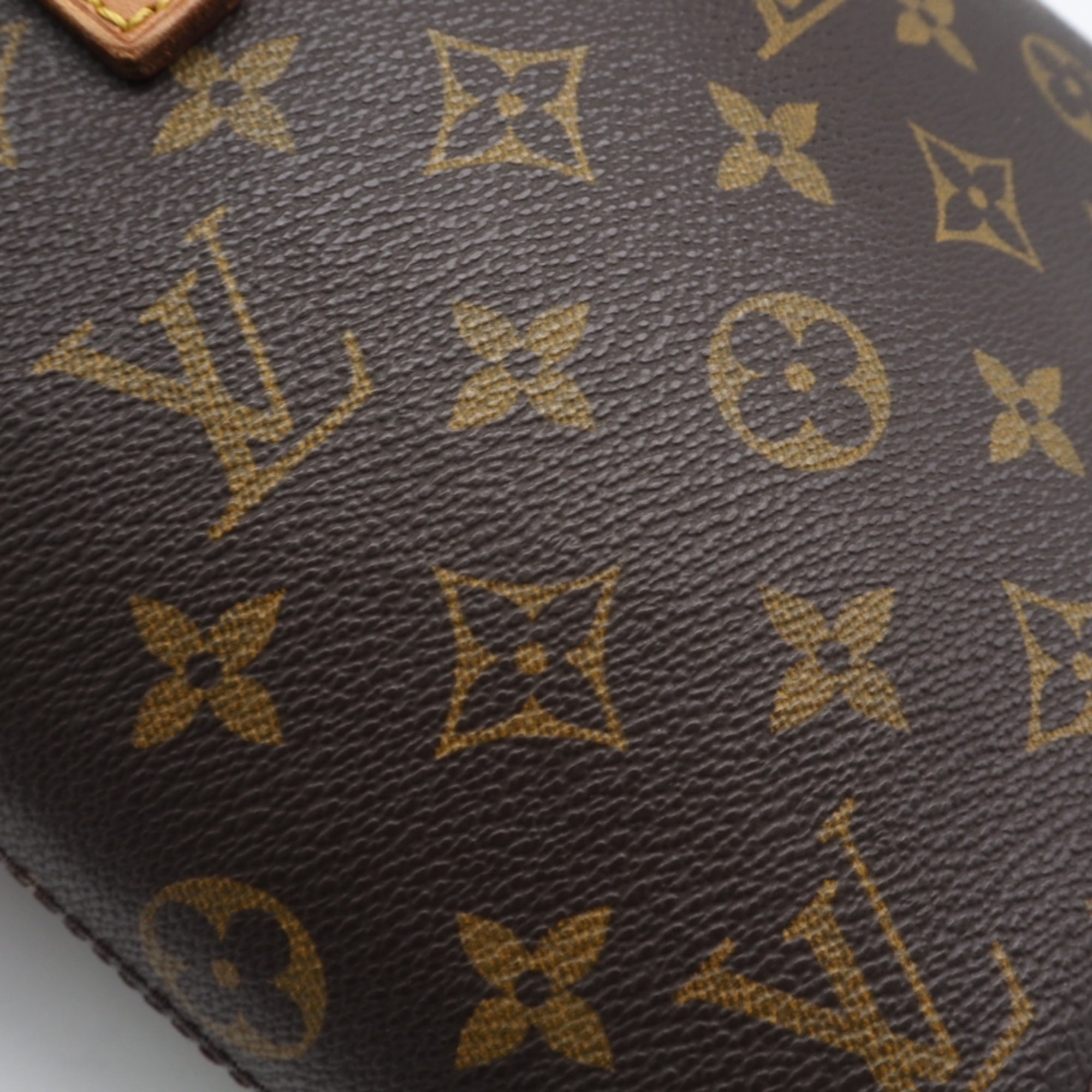 Louis Vuitton Monogram Beige Brown Coated Canvas Leather Handbag (Pre-Owned)
