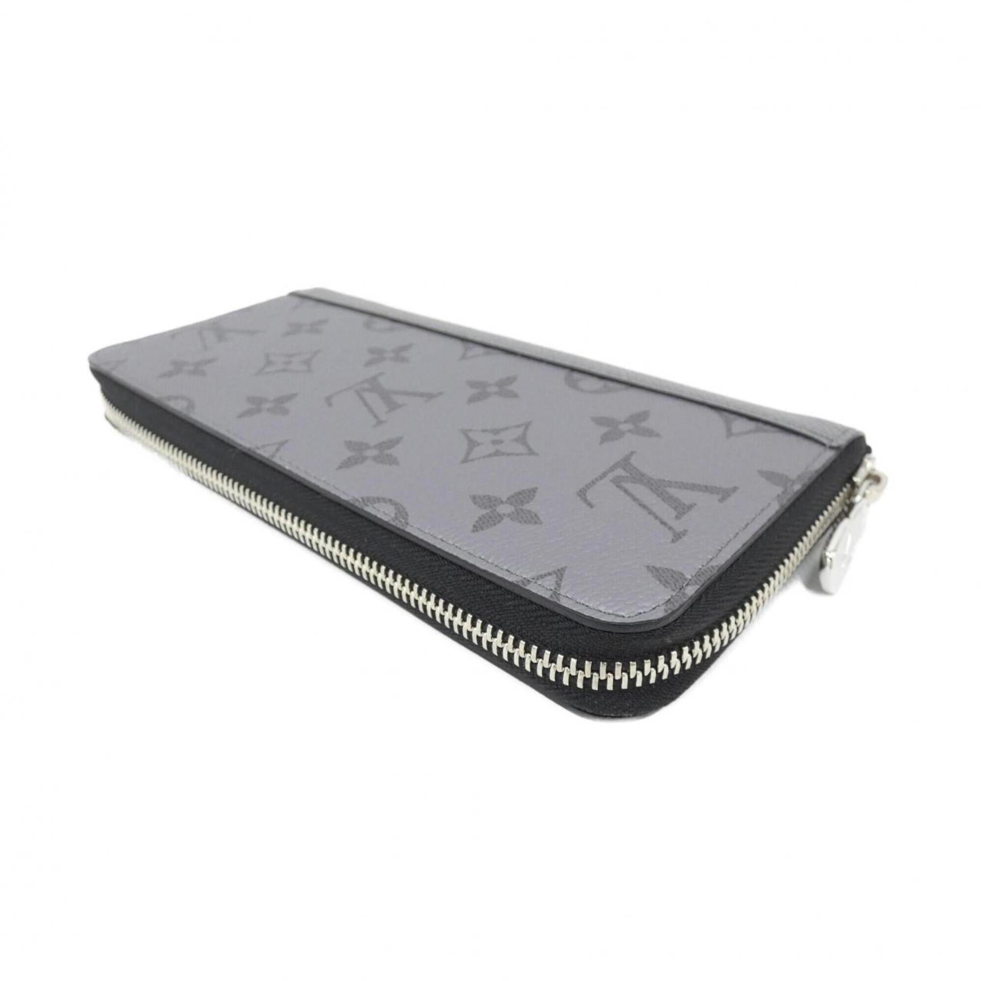 Louis Vuitton Taigarama Gunmetal Coated Canvas Leather Long Wallet (Bi-Fold) (Pre-Owned)