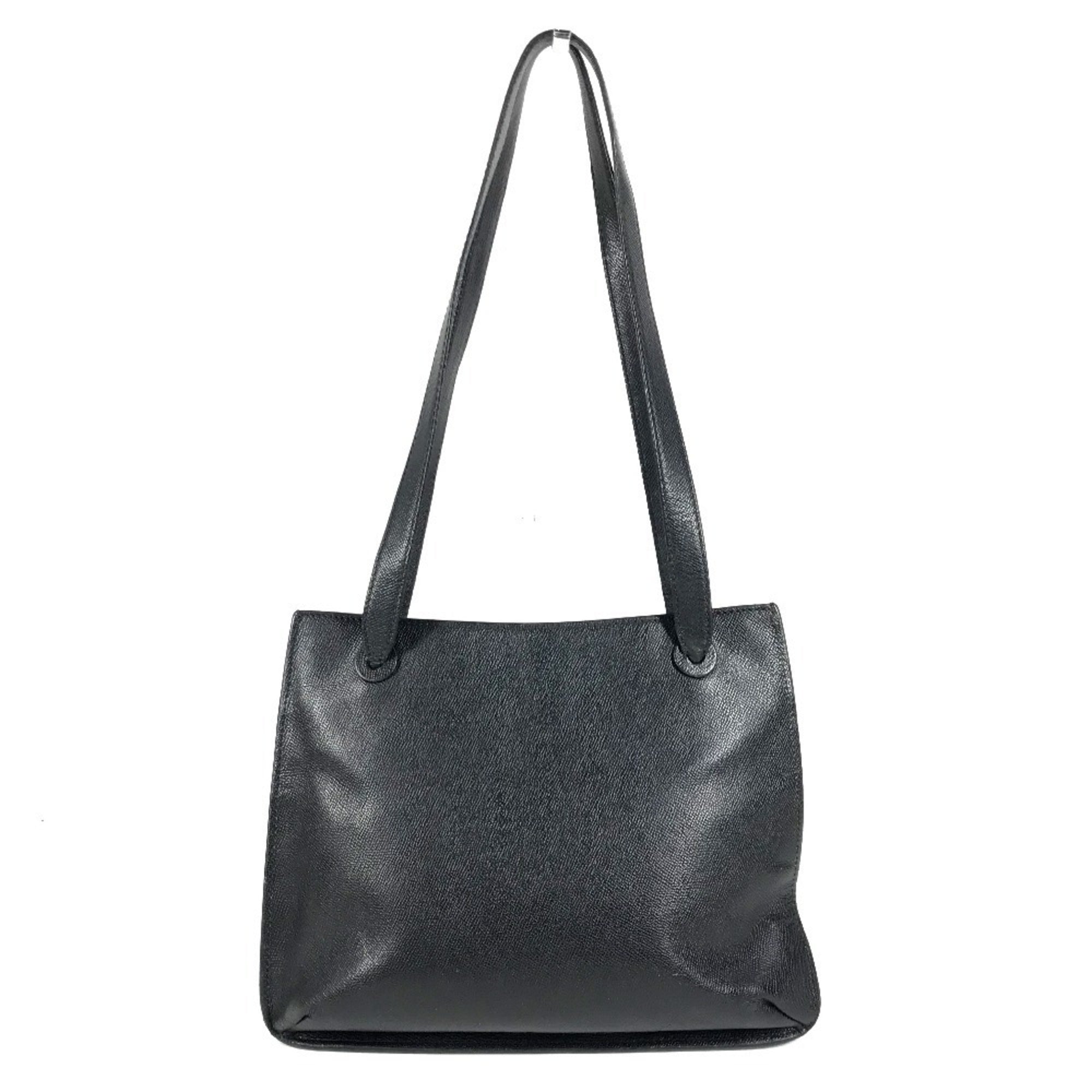 Chanel Black Grained Calfskin Shoulder Bag Tote Bag (Pre-Owned)